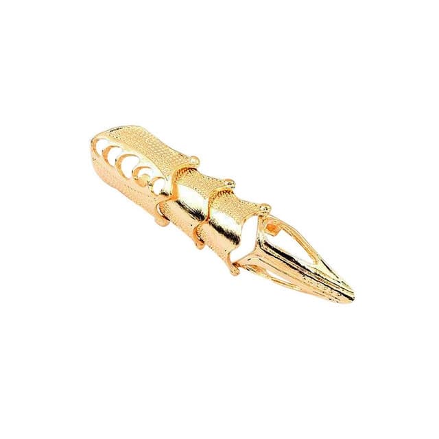 Vintage Punk Silver Cool Pointed Long Joint Ring(Gold) - Immagine 1