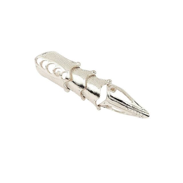 Vintage Punk Silver Cool Pointed Long Joint Ring(Silver) - Immagine 1