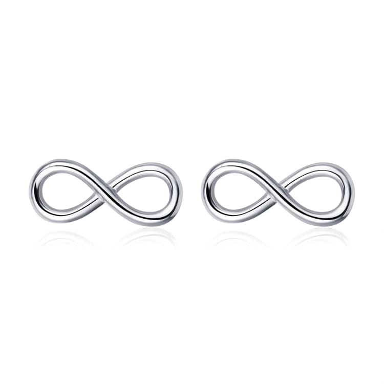 Orecchini a bottone in argento sterling semplici da donna - Immagine 1