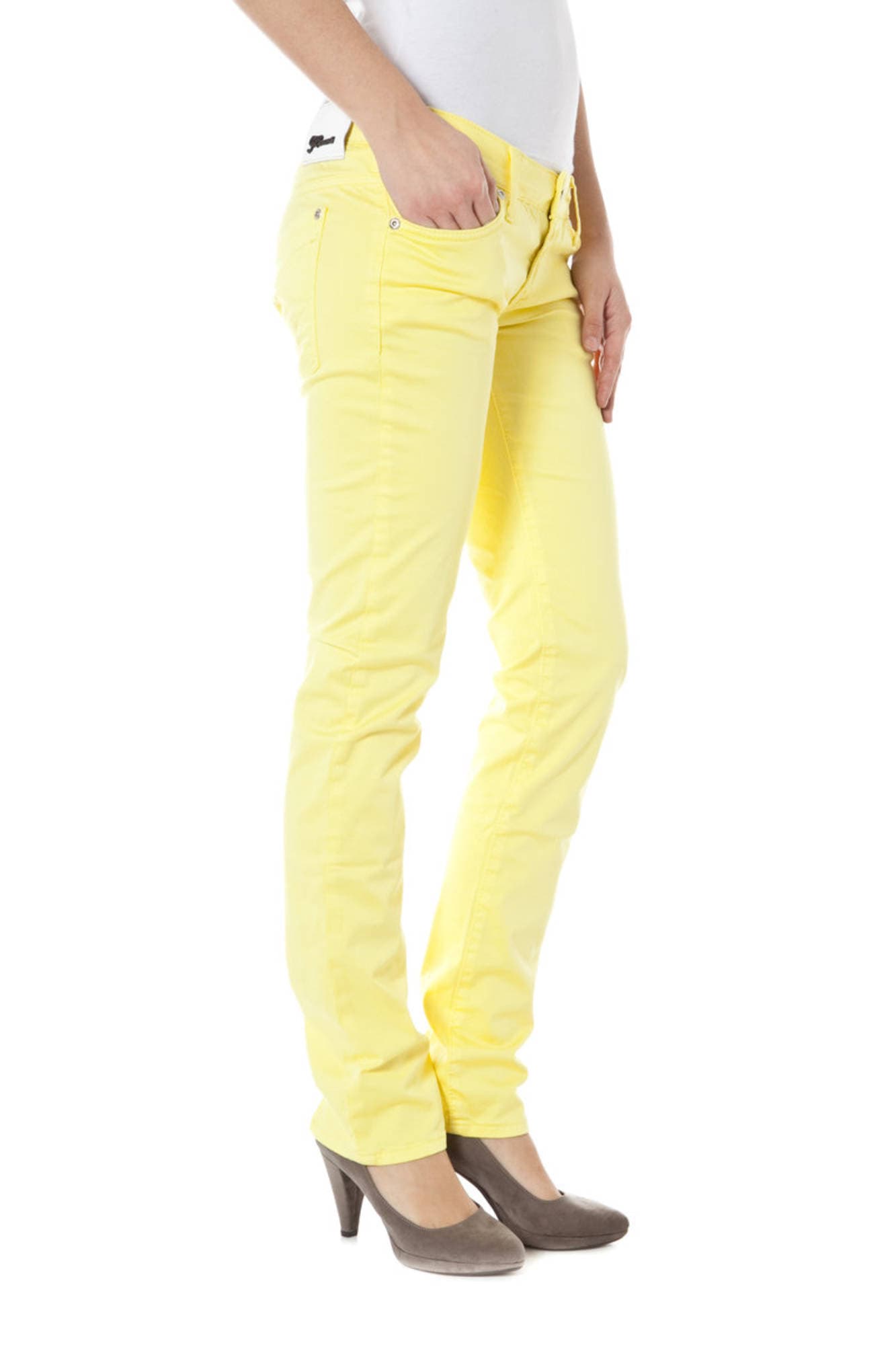 ZUELEMENTS PANTALONE DONNA GIALLO - Miniatura 3