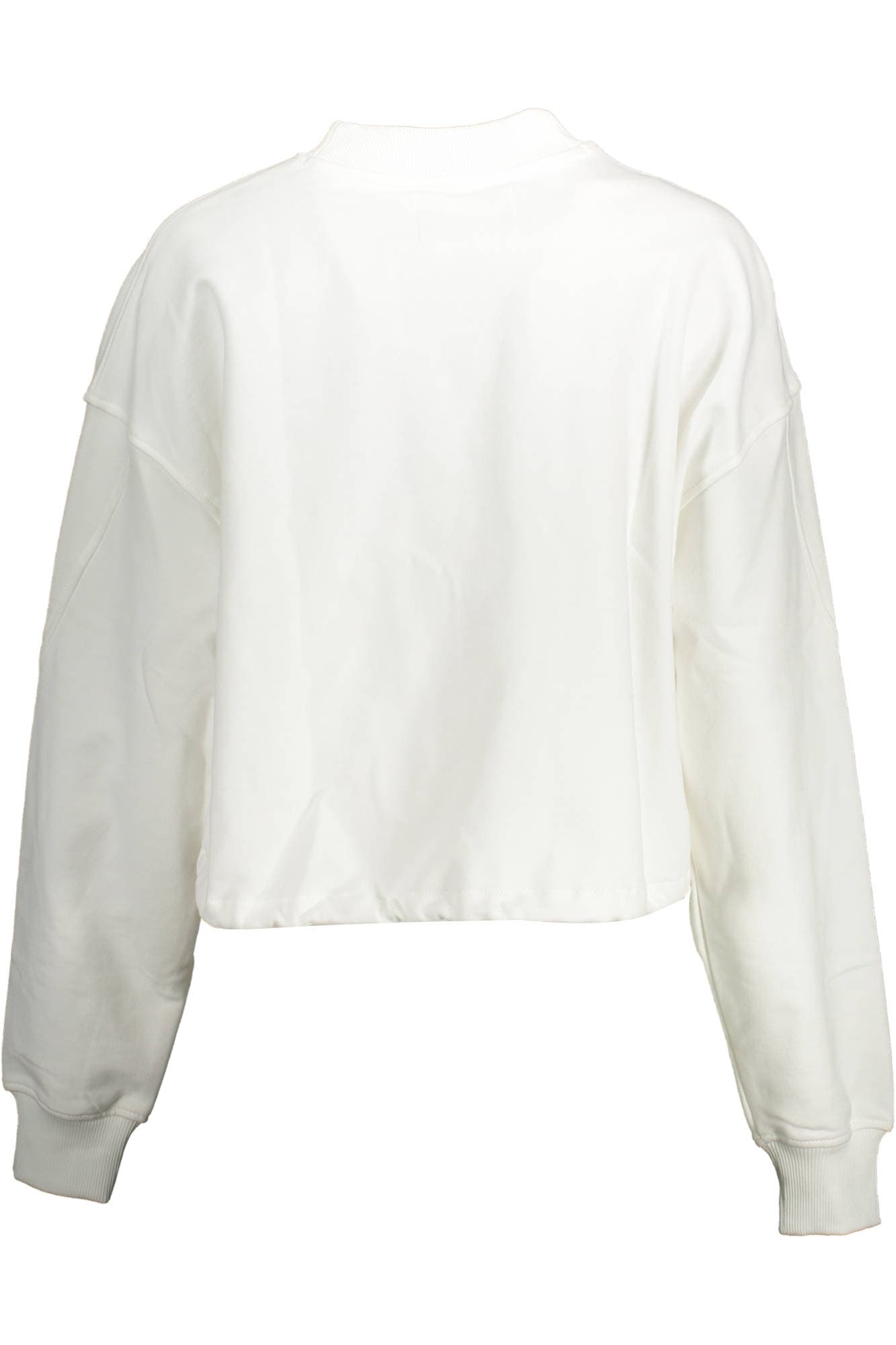 CALVIN KLEIN FELPA SENZA ZIP DONNA BIANCO - Miniatura 2