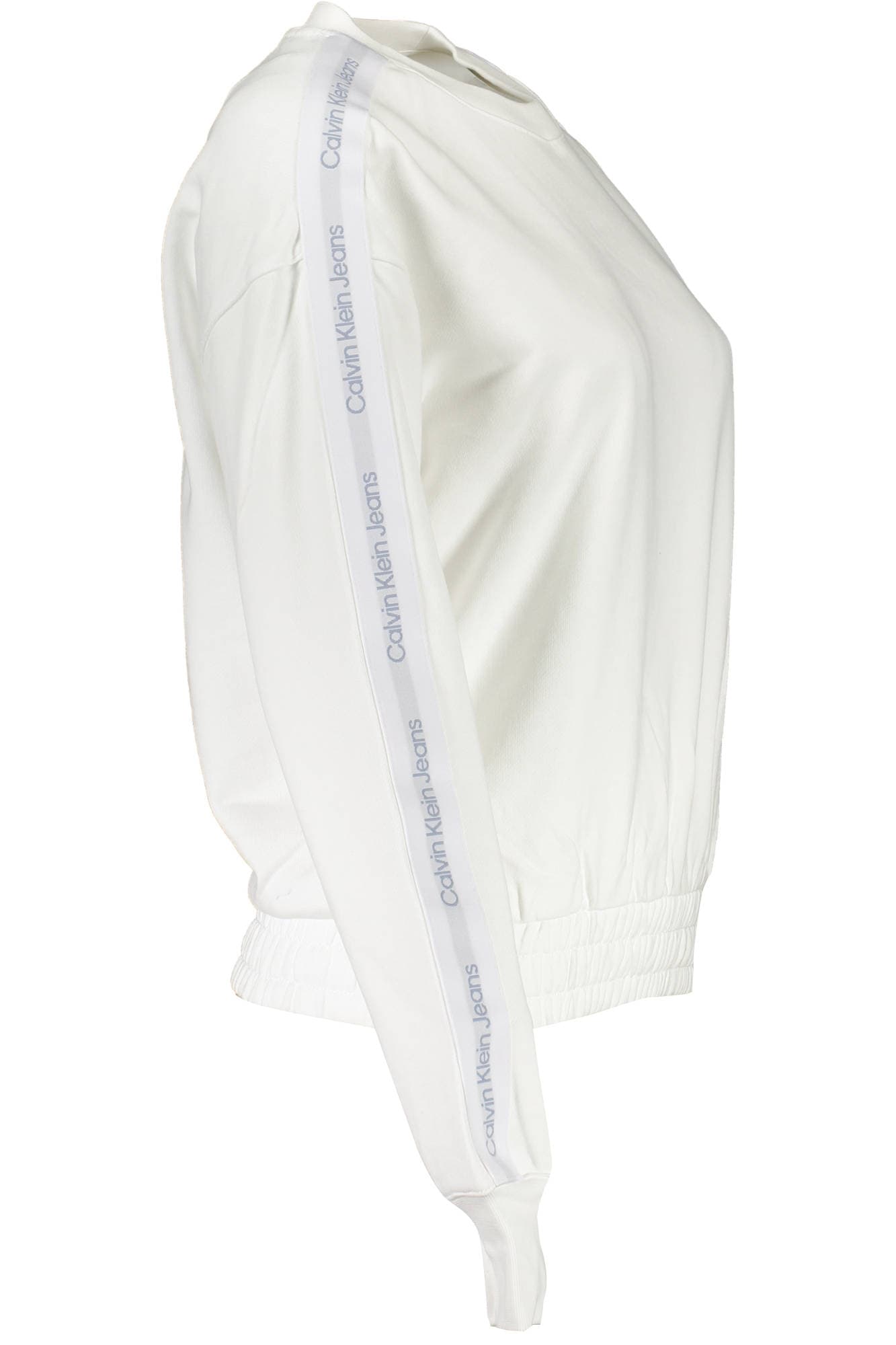 CALVIN KLEIN FELPA SENZA ZIP DONNA BIANCO - Miniatura 3
