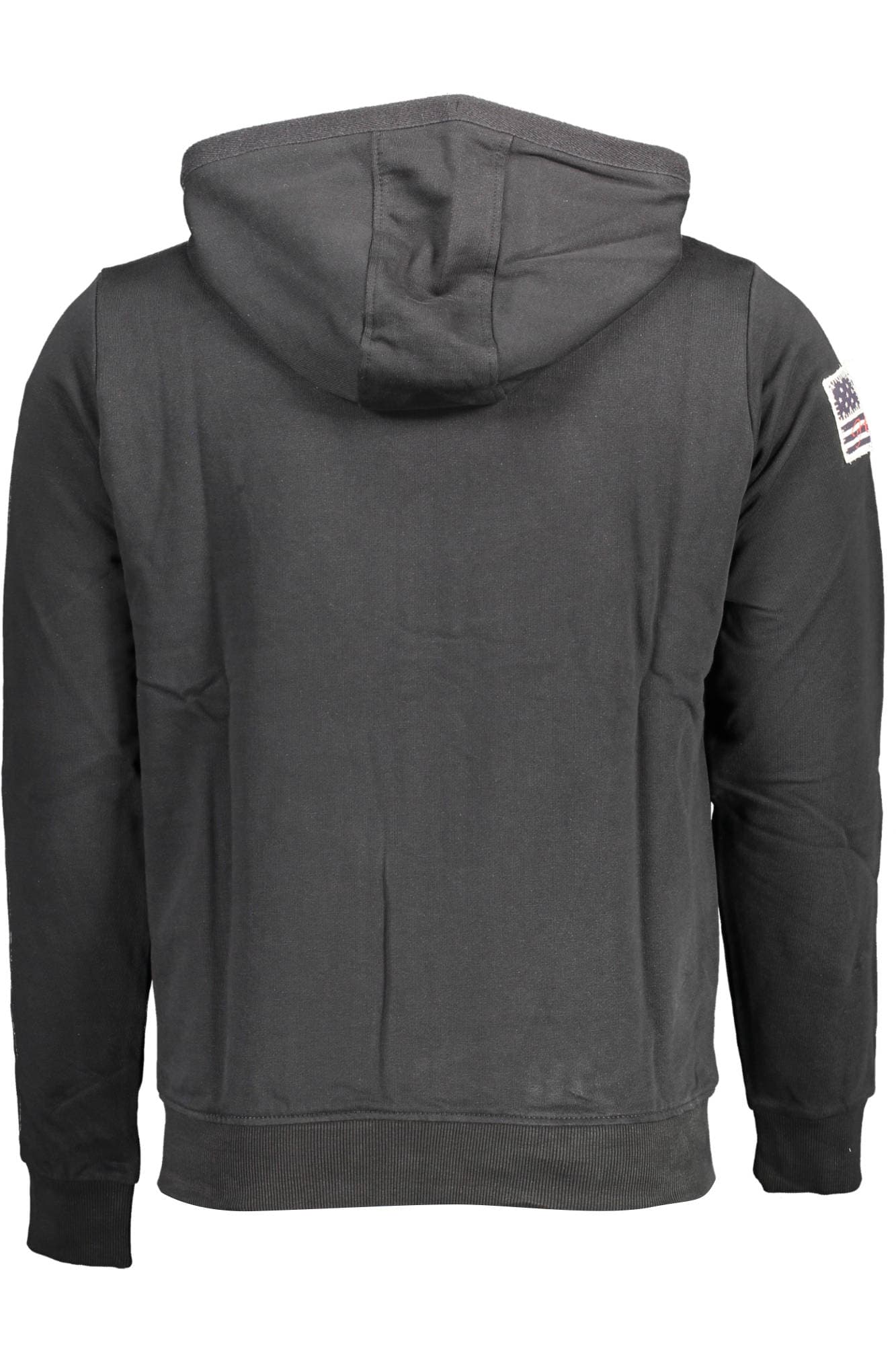U.S. POLO ASSN. FELPA CON ZIP UOMO NERO - Miniatura 2