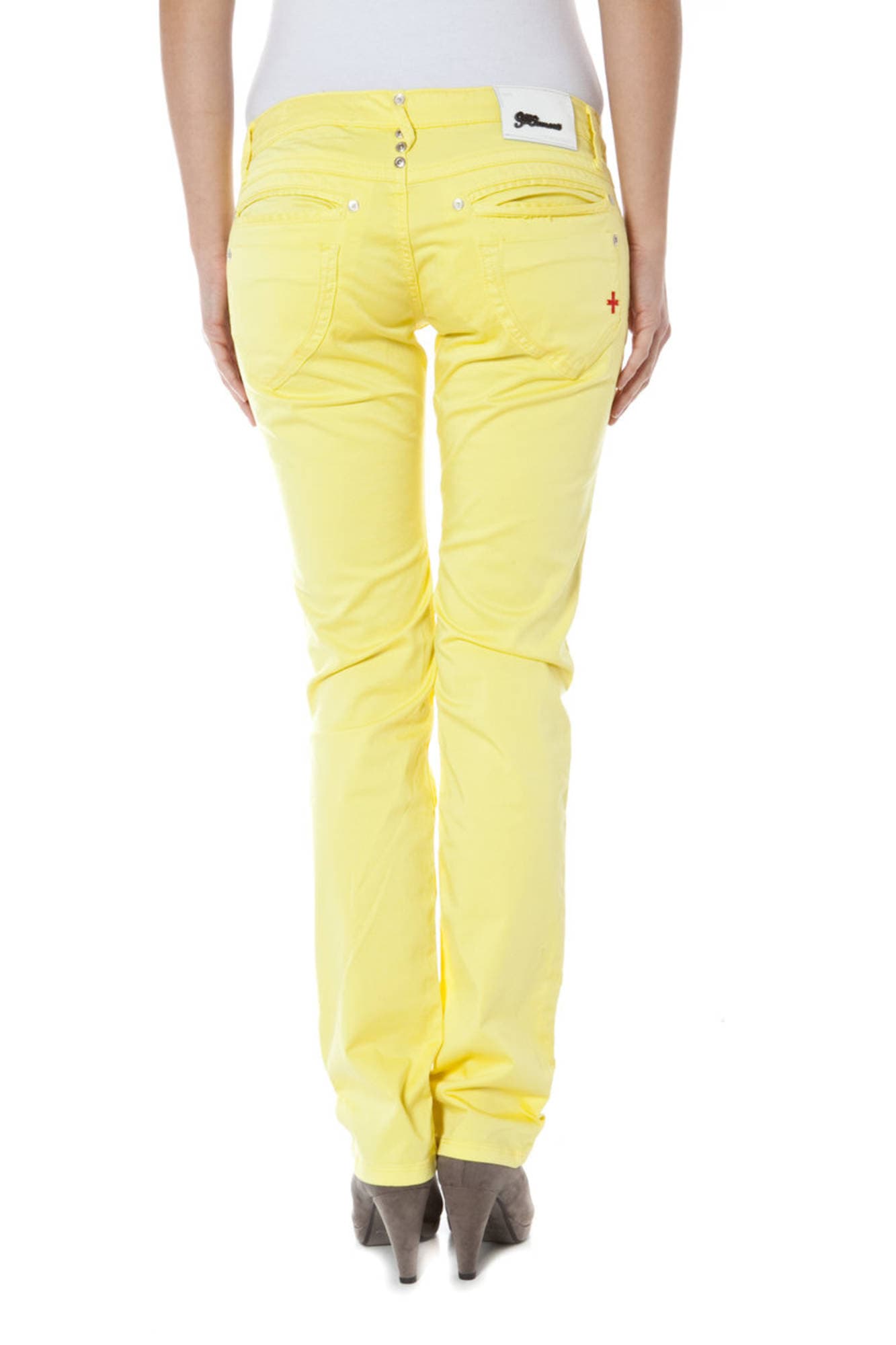 ZUELEMENTS PANTALONE DONNA GIALLO - Miniatura 2