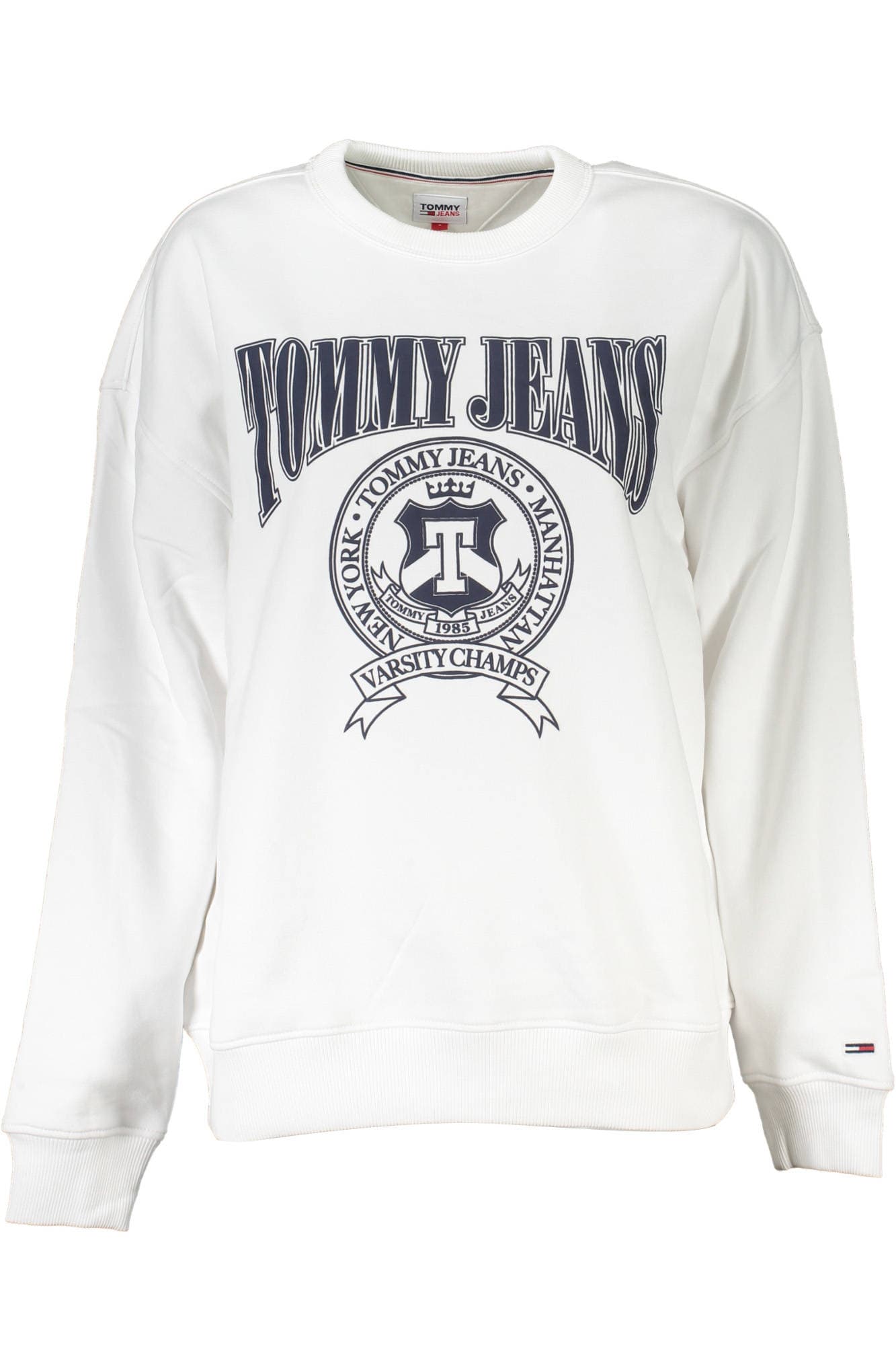 TOMMY HILFIGER FELPA SENZA ZIP DONNA BIANCO - Immagine principale
