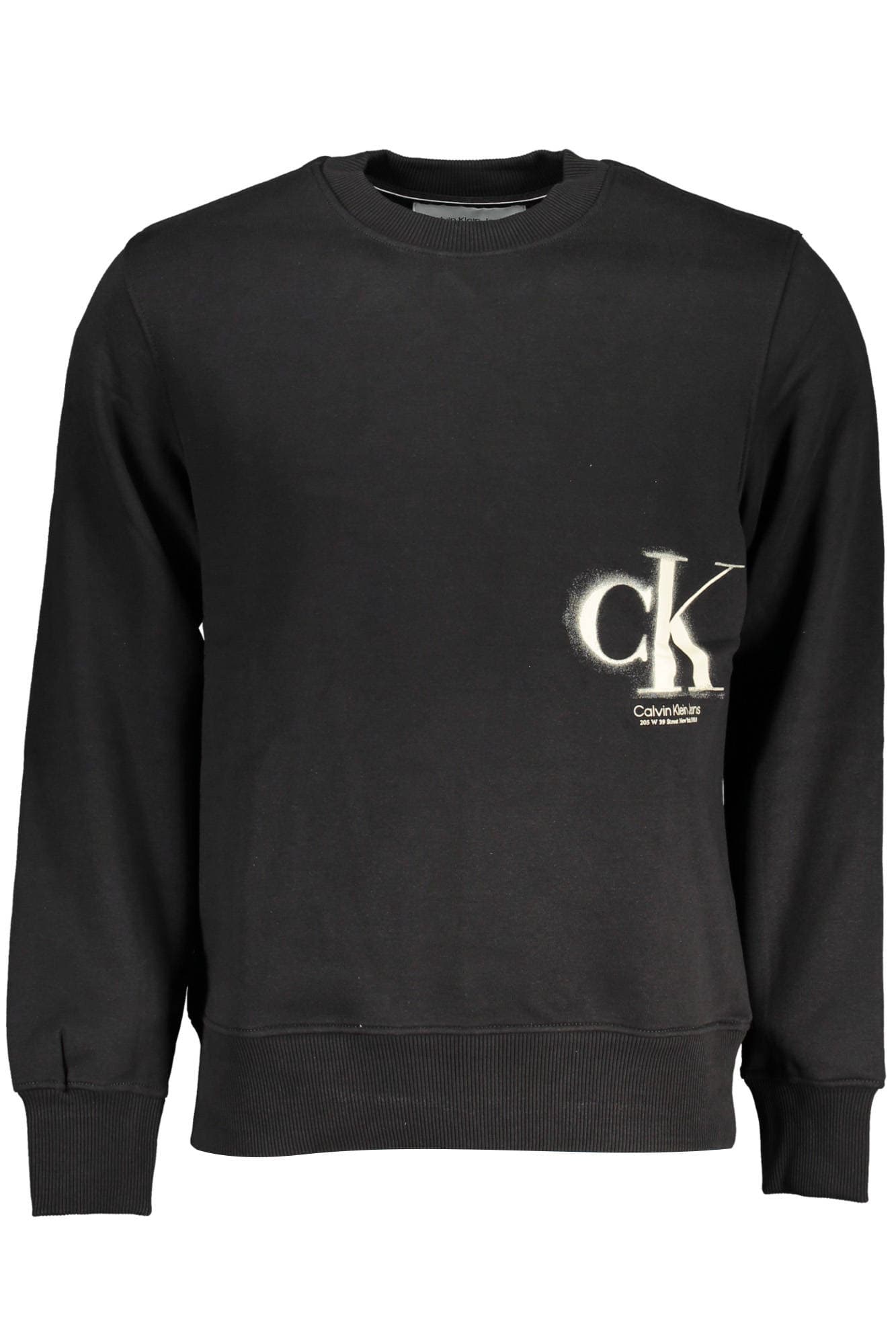 CALVIN KLEIN FELPA SENZA ZIP UOMO NERO - Immagine 1