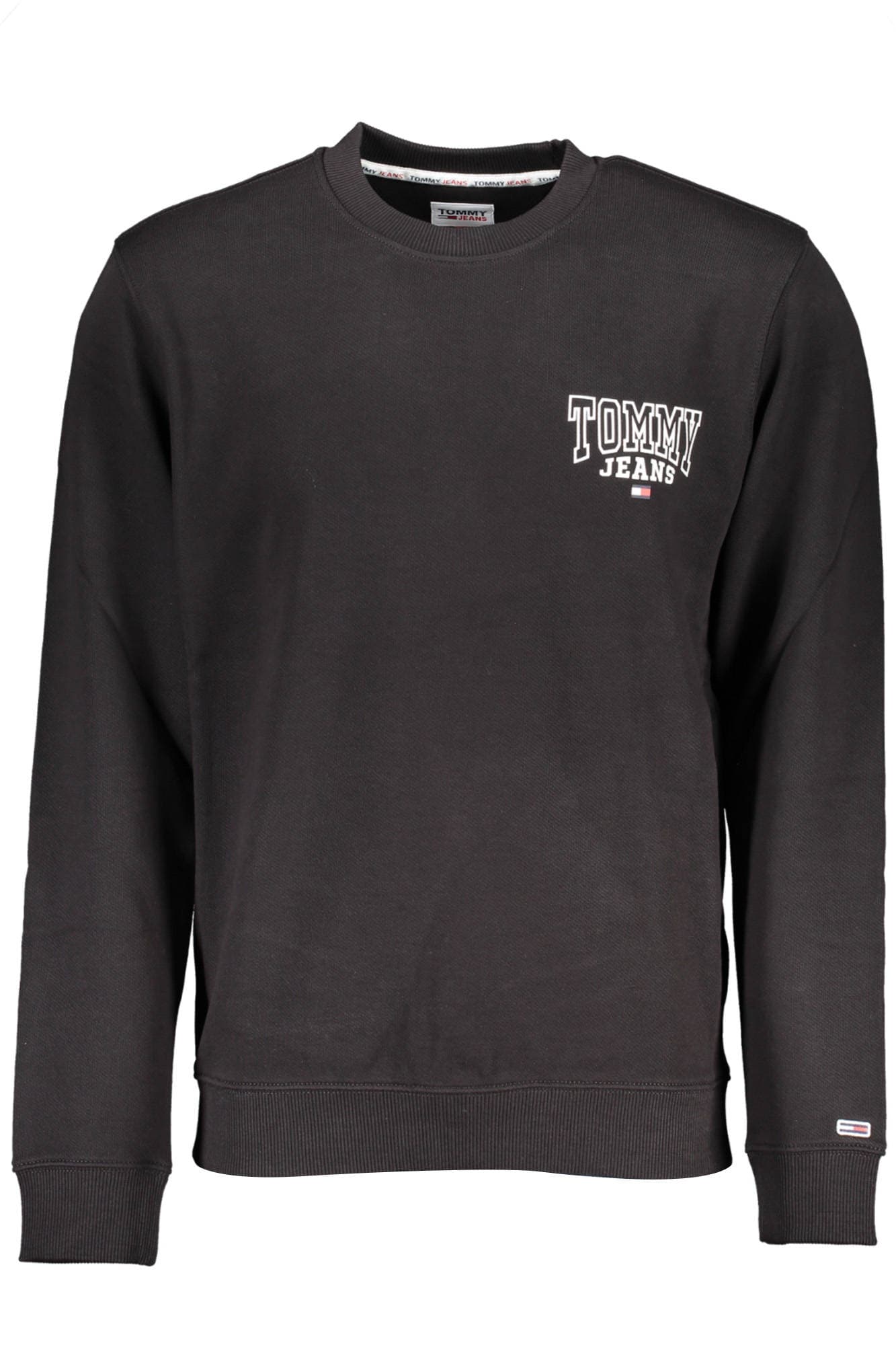 TOMMY HILFIGER FELPA SENZA ZIP UOMO NERO - Immagine 1
