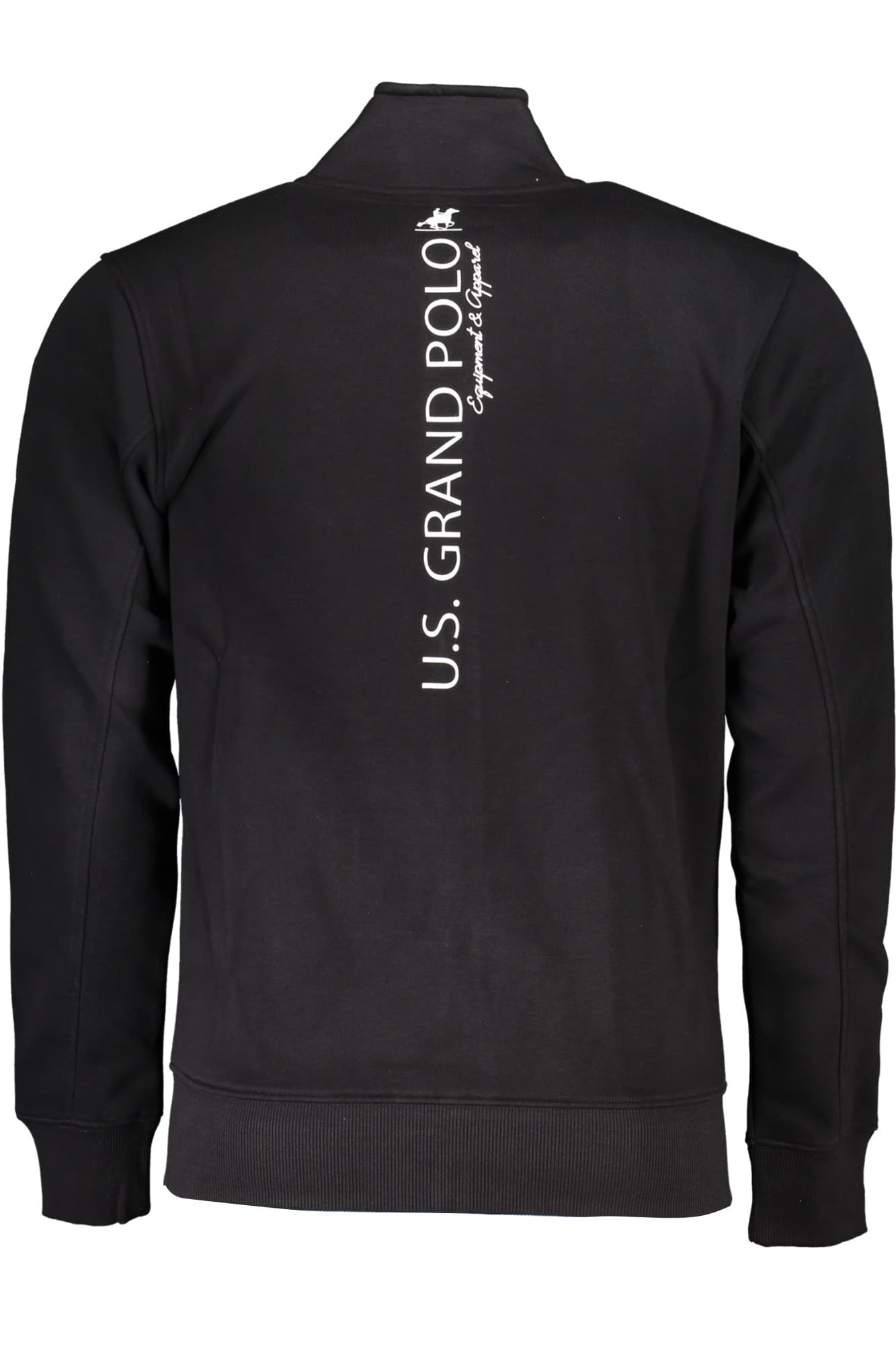 U.S. GRAND FELPA CON ZIP UOMO NERO - Miniatura 2