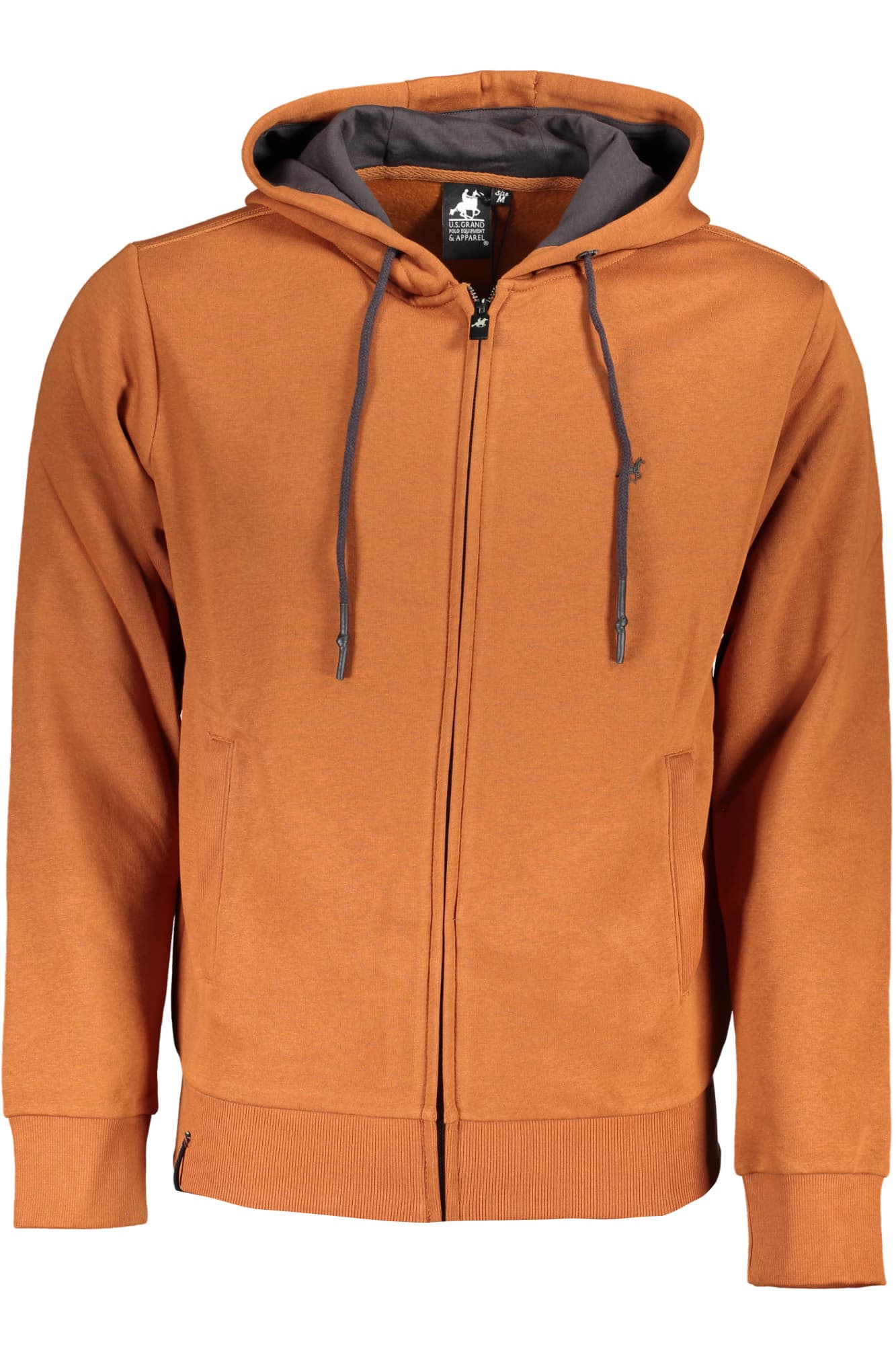 U.S. GRAND FELPA CON ZIP UOMO MARRONE - Immagine principale