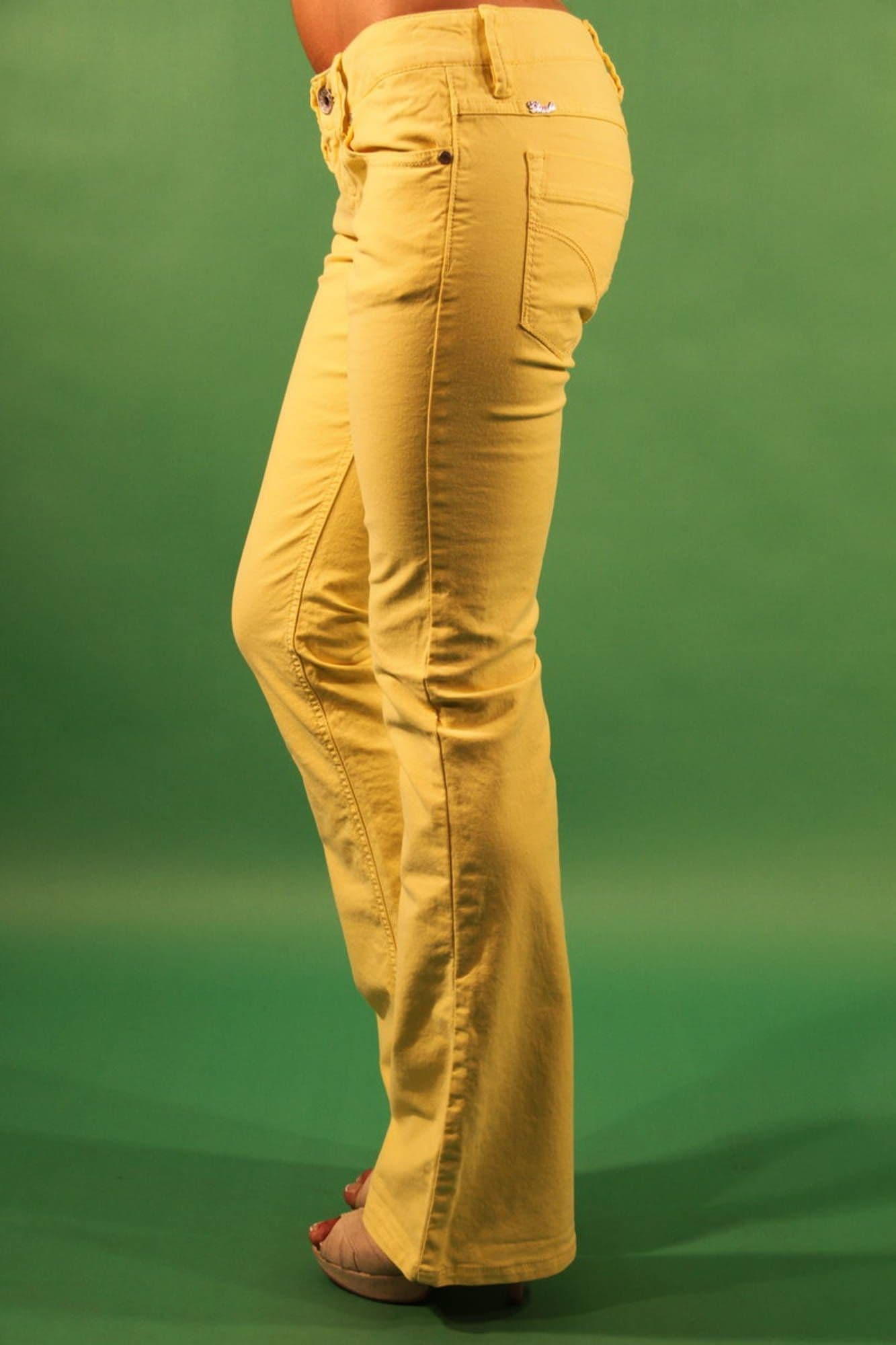 GAUDÌ PANTALONE DONNA GIALLO - Miniatura 2
