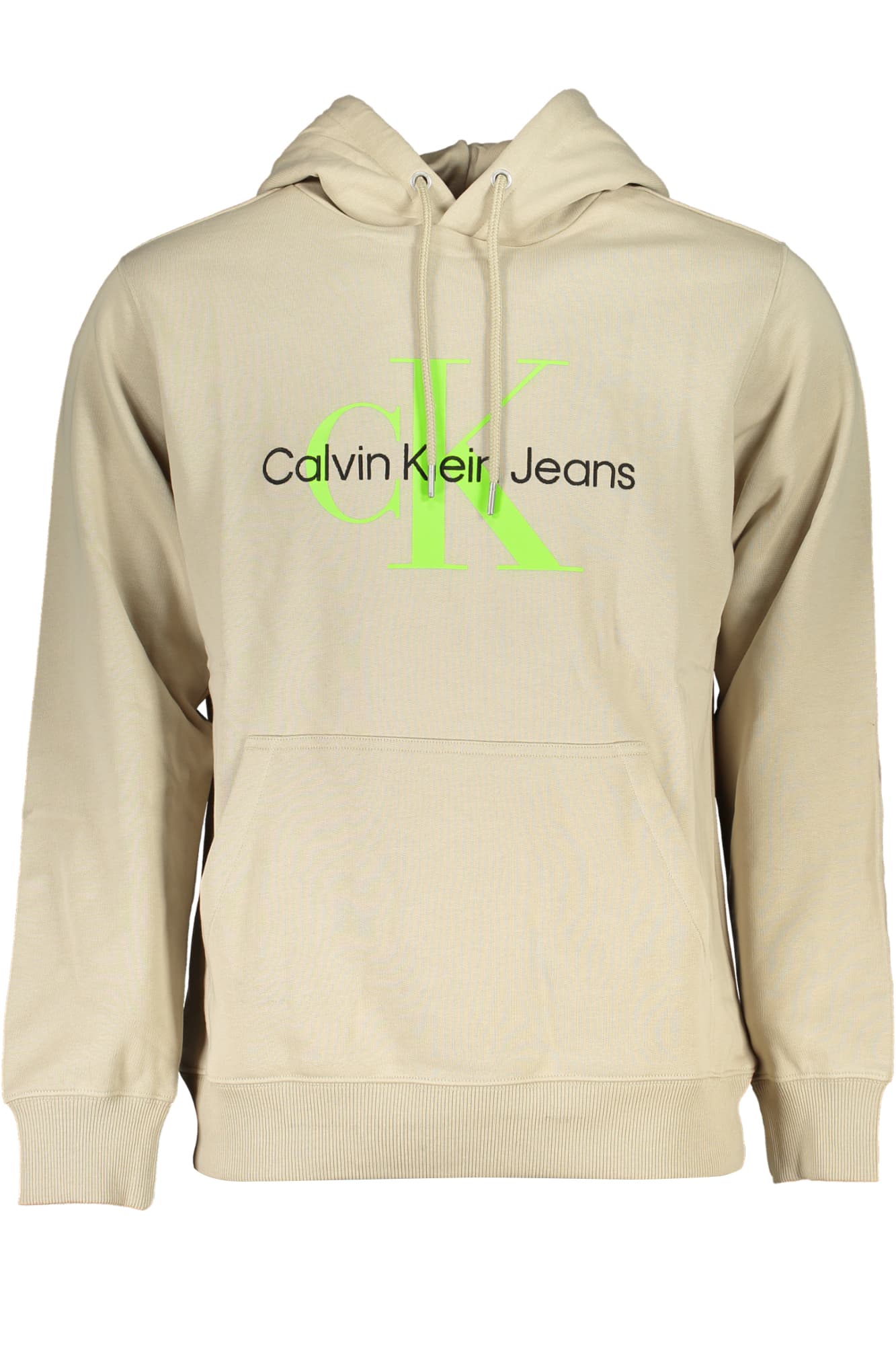 CALVIN KLEIN FELPA SENZA ZIP UOMO BEIGE - Immagine 1