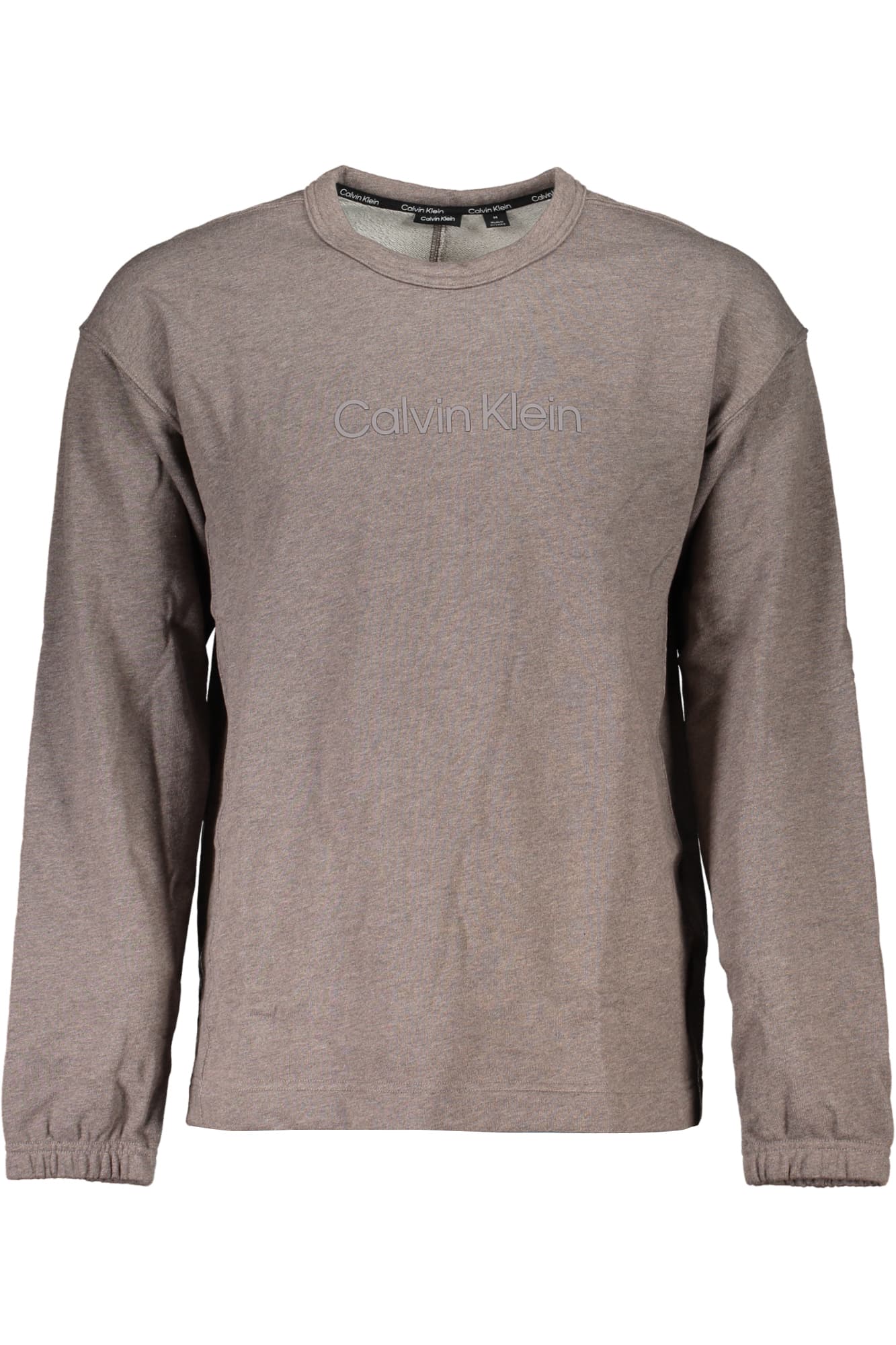 CALVIN KLEIN FELPA SENZA ZIP UOMO MARRONE - Immagine 1