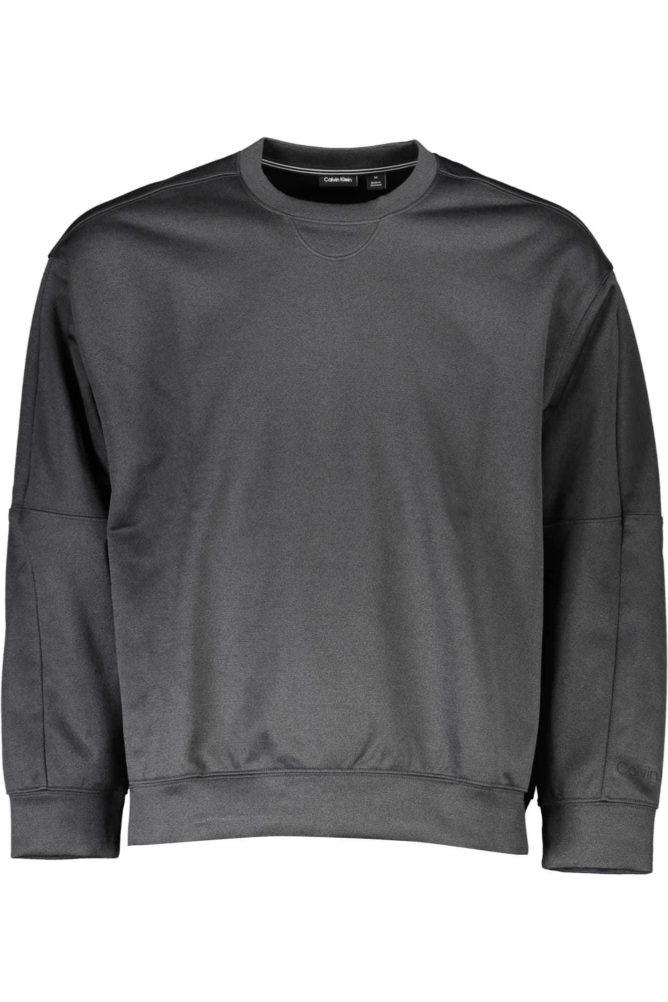 CALVIN KLEIN FELPA SENZA ZIP UOMO NERO - Immagine 1