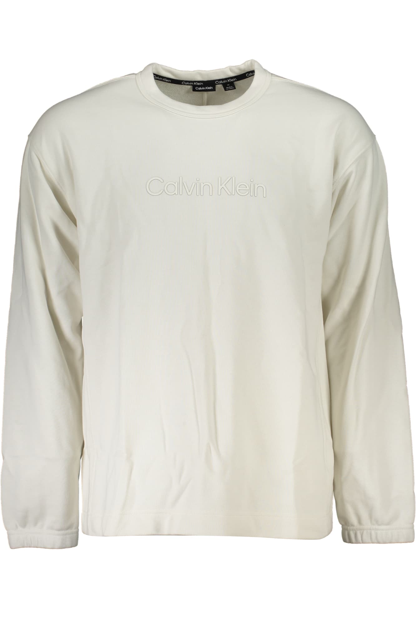 CALVIN KLEIN FELPA SENZA ZIP UOMO BIANCO - Immagine 1