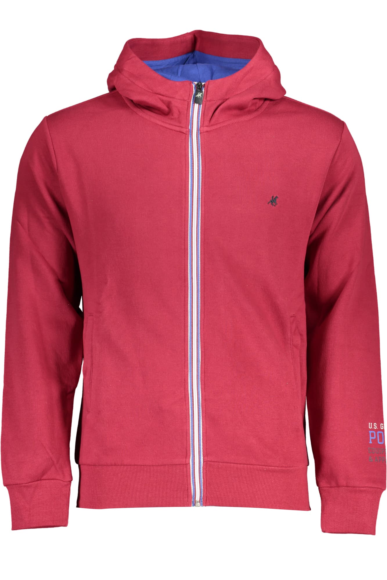 U.S. GRAND FELPA CON ZIP UOMO ROSSO - Immagine principale