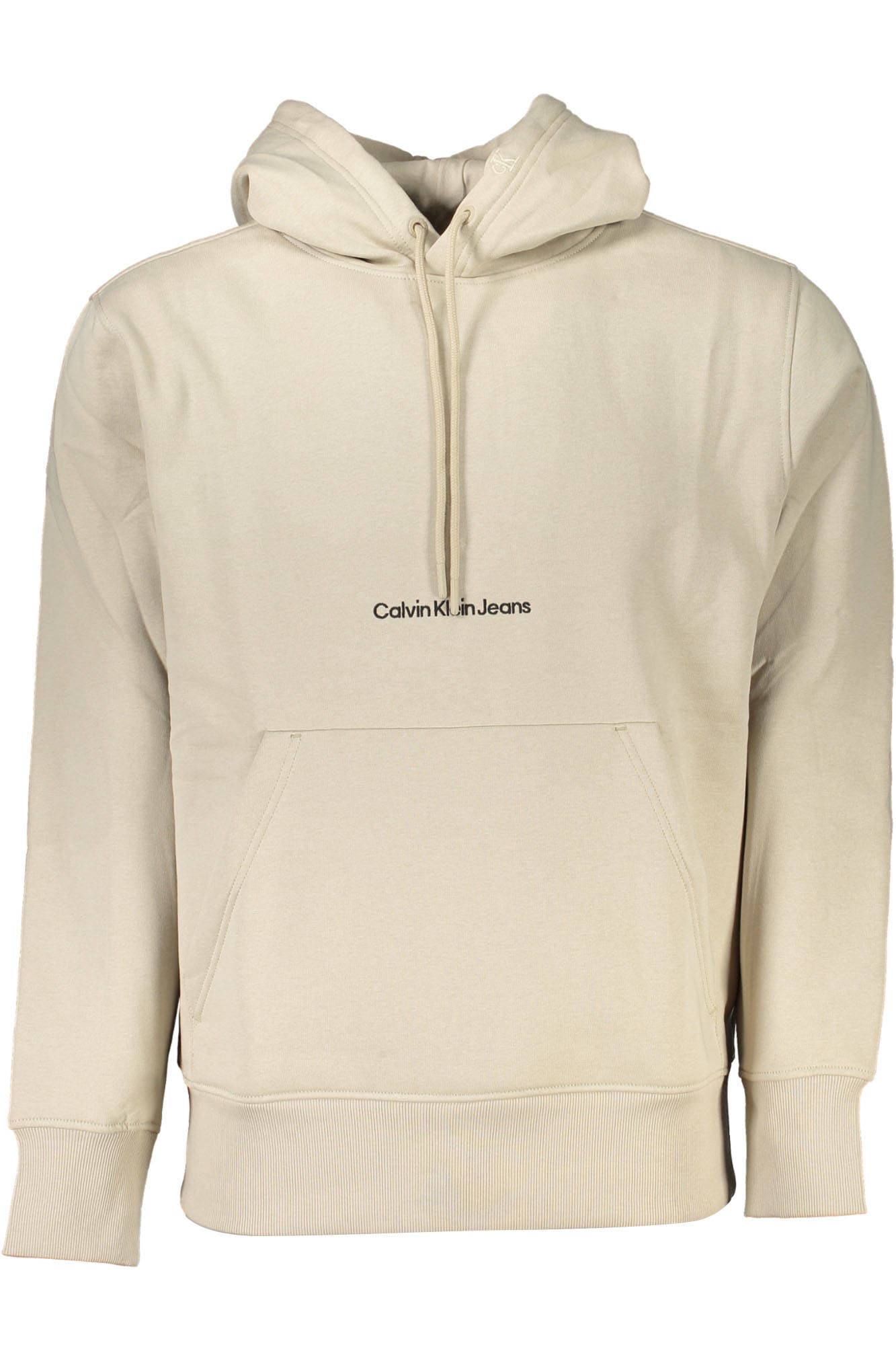 CALVIN KLEIN FELPA SENZA ZIP UOMO BEIGE - Immagine 1