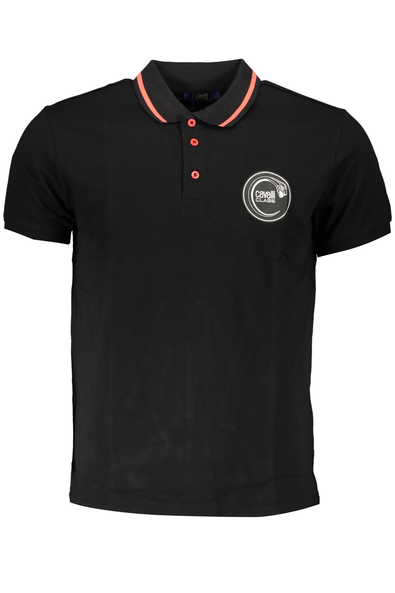 CAVALLI CLASS POLO MANICHE CORTE UOMO NERO - Immagine 1