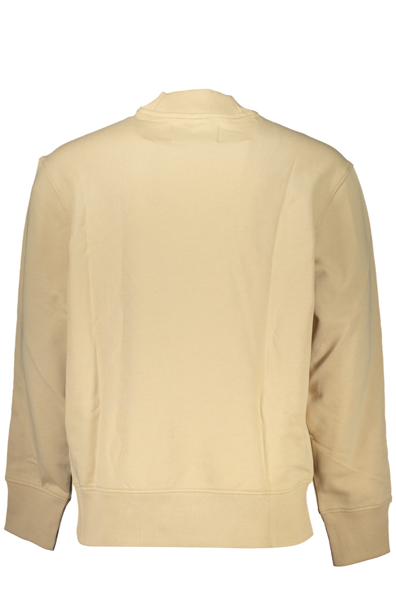 CALVIN KLEIN FELPA SENZA ZIP UOMO BEIGE - Miniatura 2