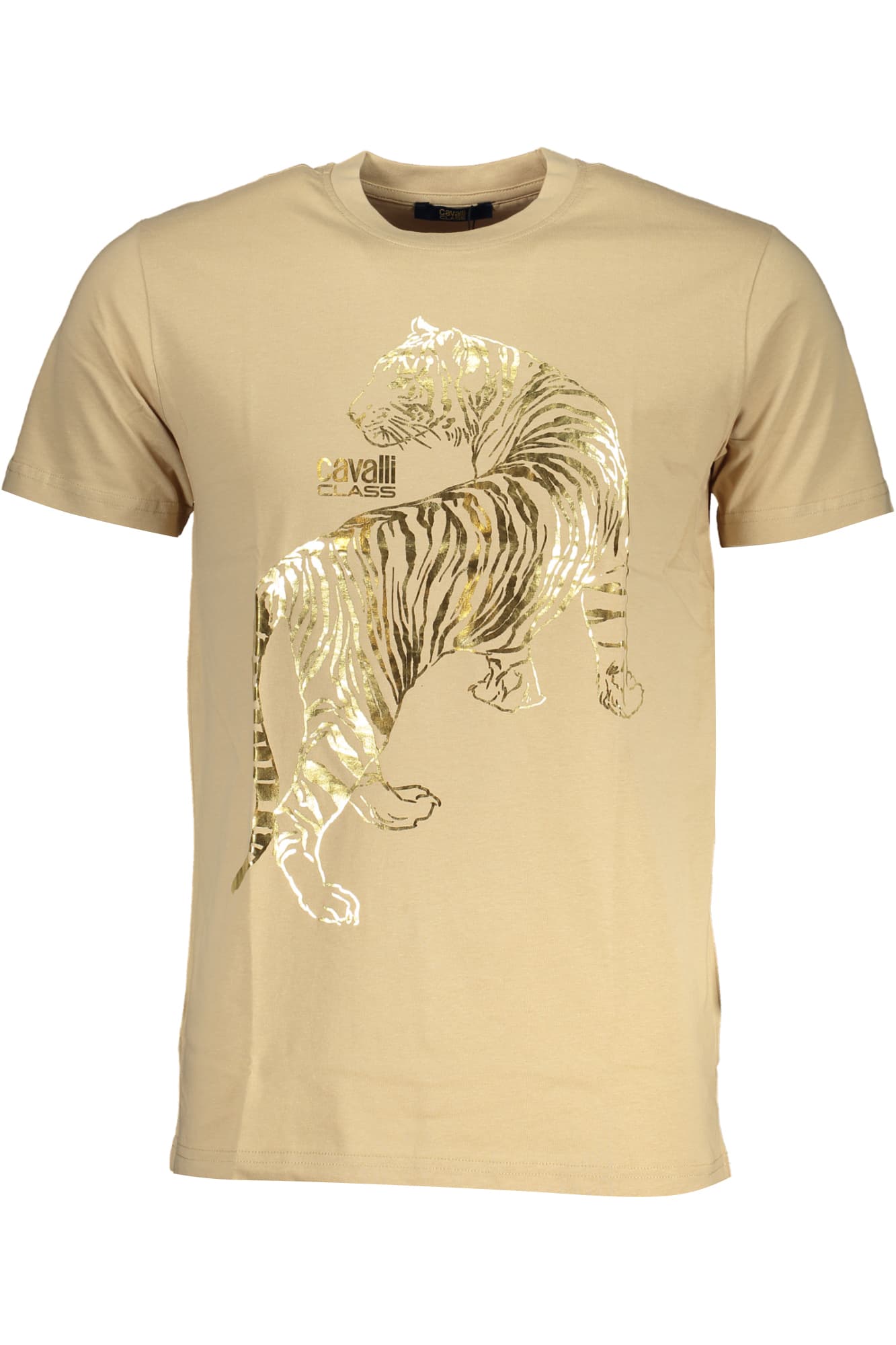 CAVALLI CLASS T-SHIRT MANICHE CORTE UOMO BEIGE - Immagine 1