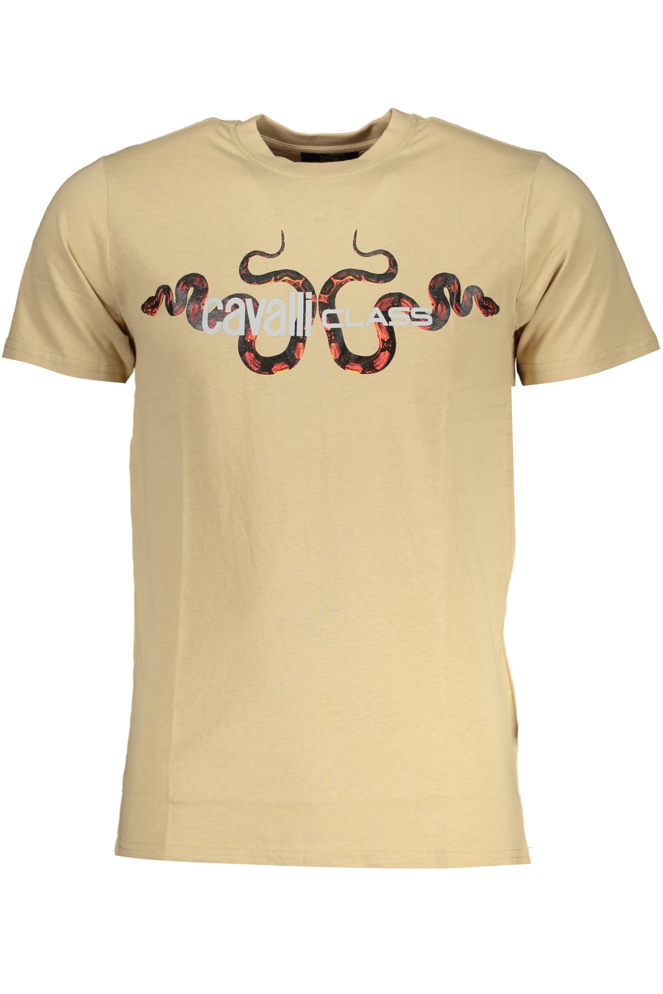 CAVALLI CLASS T-SHIRT MANICHE CORTE UOMO BEIGE - Immagine principale