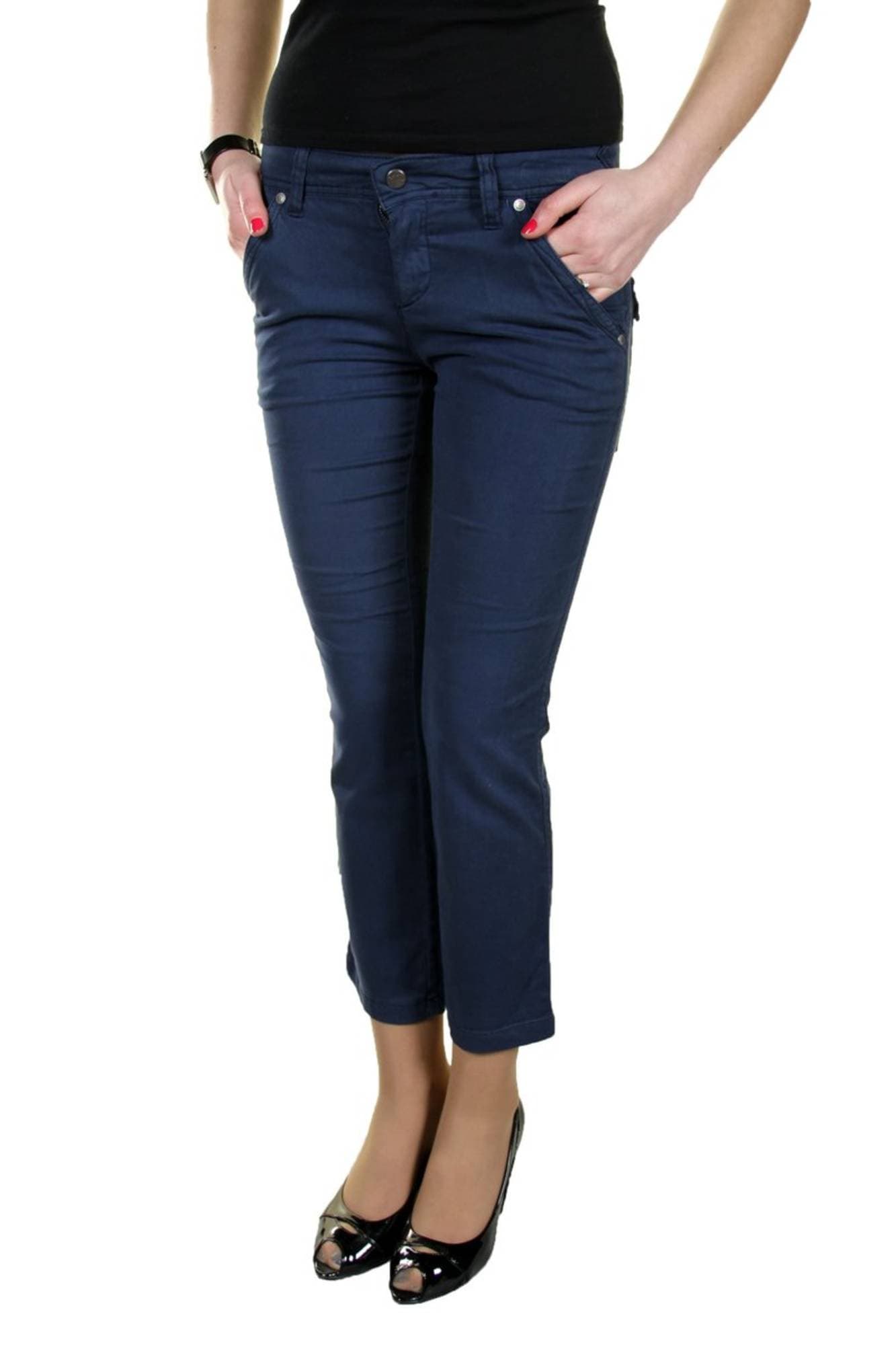 PARASUCO PANTALONE PINOCCHIETTO DONNA BLU - Miniatura 3