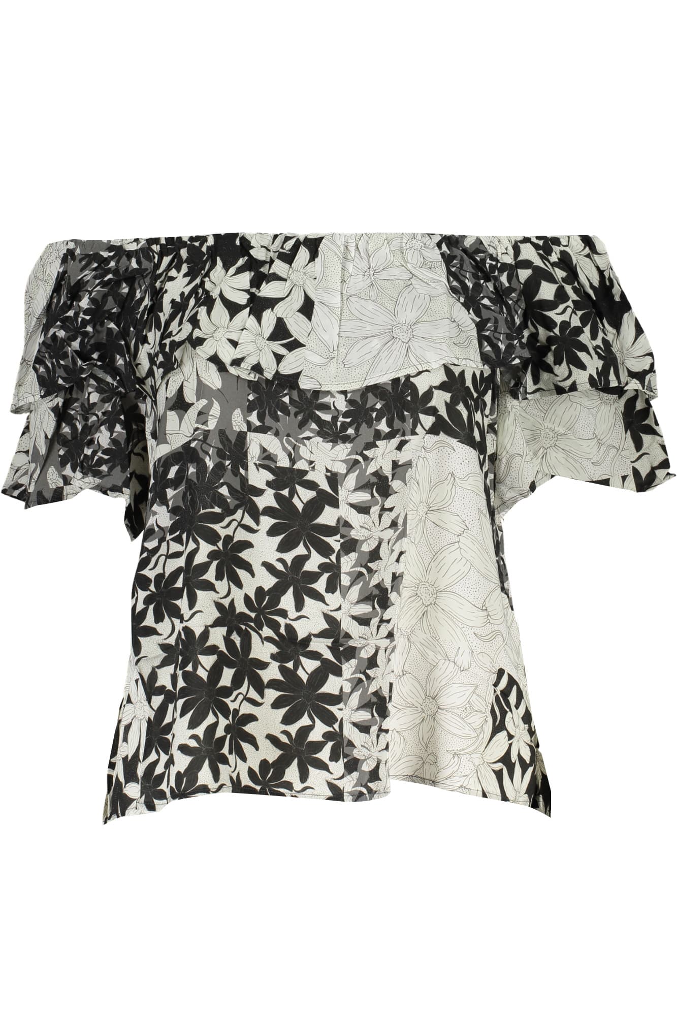 DESIGUAL T-SHIRT MANICHE CORTE DONNA BIANCO