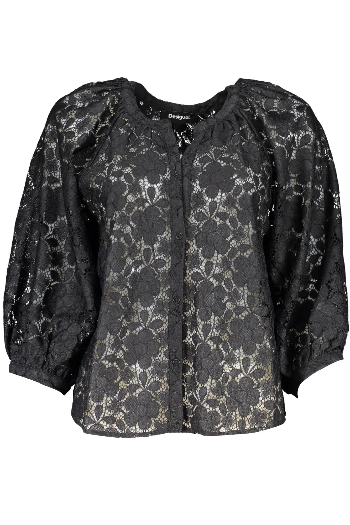 DESIGUAL CAMICIA MANICHE LUNGHE DONNA NERO - Immagine 1