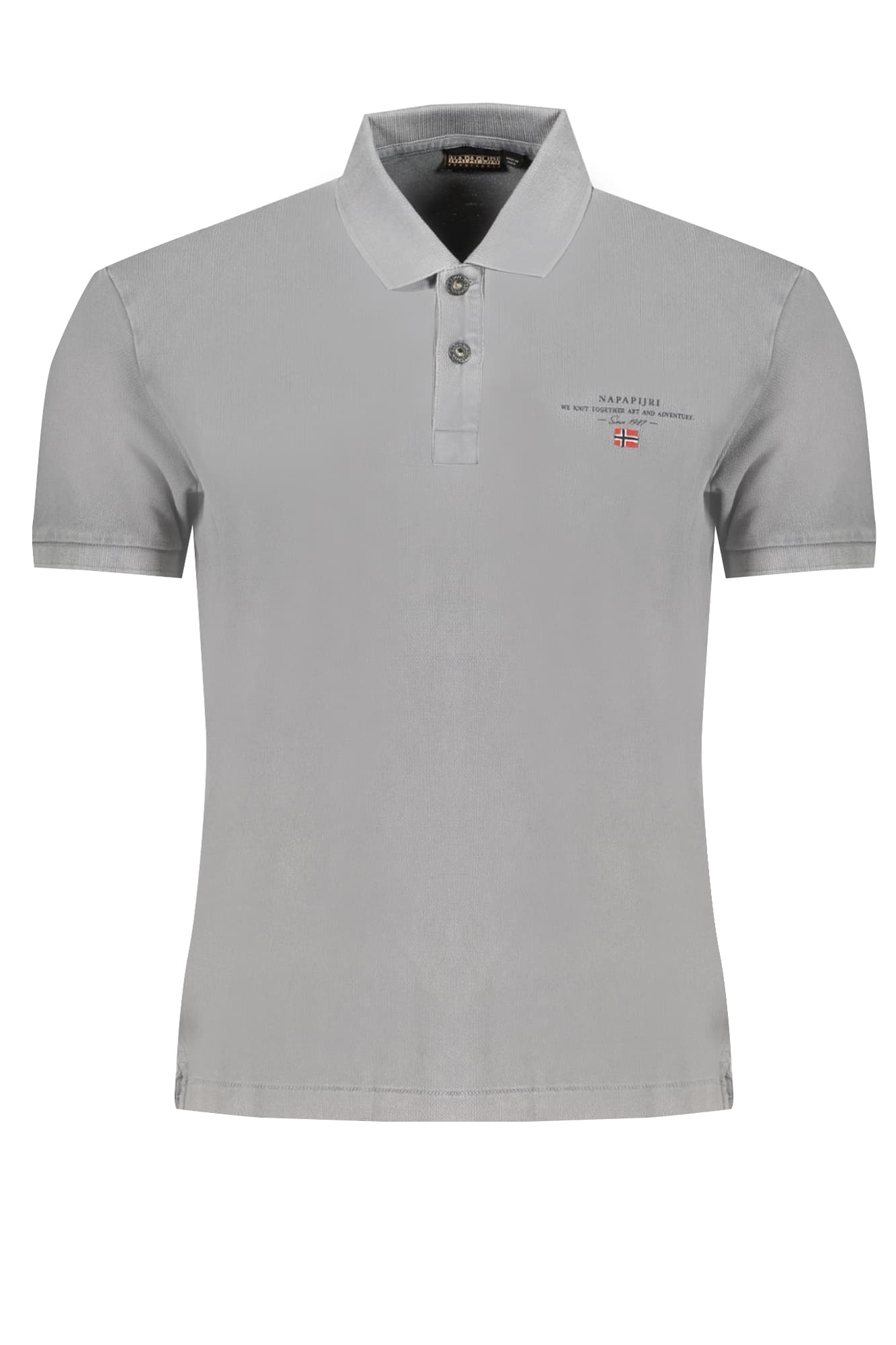 NAPAPIJRI POLO MANICHE CORTE UOMO GRIGIO