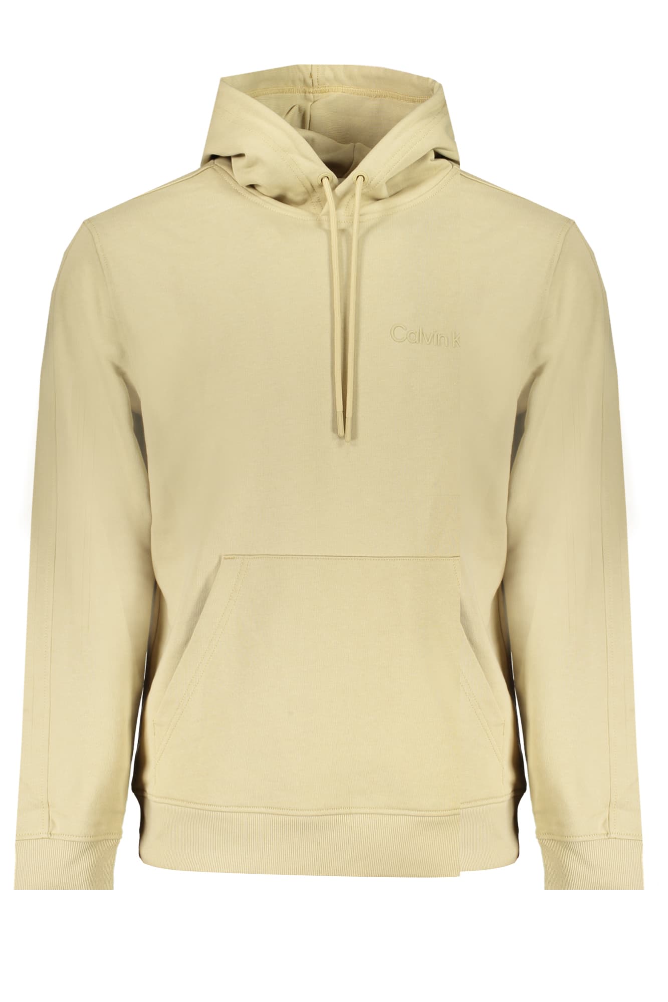 CALVIN KLEIN FELPA SENZA ZIP UOMO BEIGE - Immagine 1