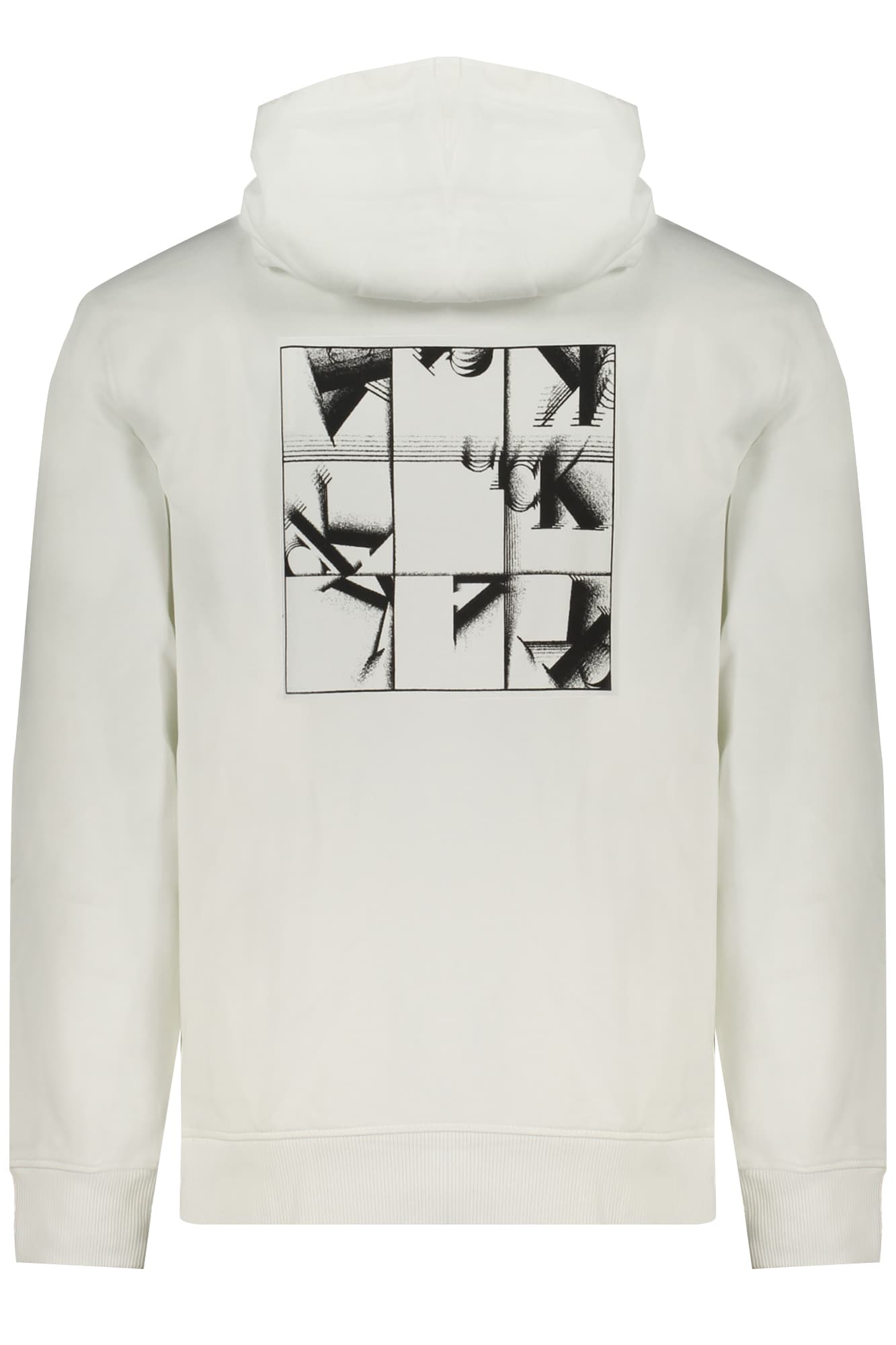 CALVIN KLEIN FELPA SENZA ZIP UOMO BIANCO - Miniatura 2