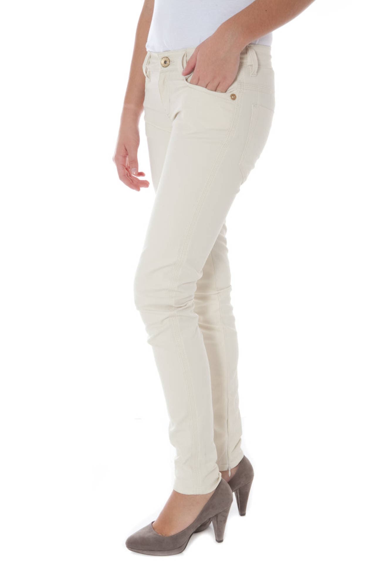 PHARD PANTALONE DONNA BEIGE - Miniatura 3