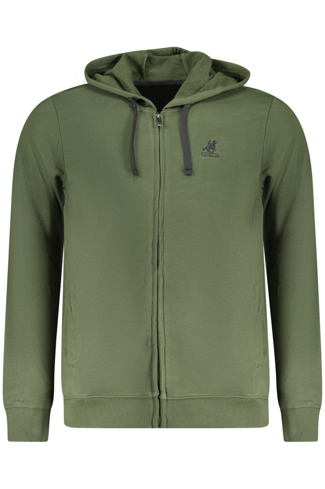 U.S. GRAND FELPA CON ZIP UOMO VERDE - Immagine 1
