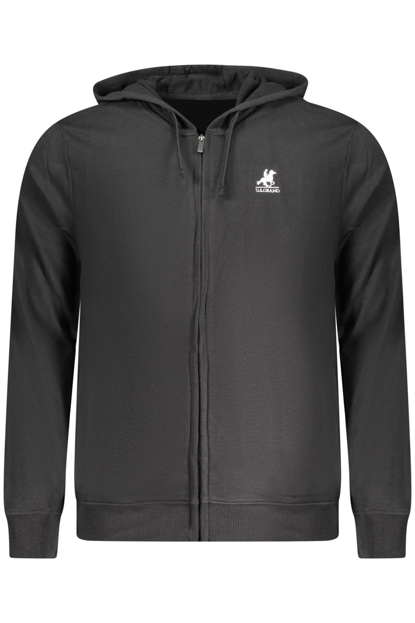 U.S. GRAND FELPA CON ZIP UOMO NERO - Immagine 1