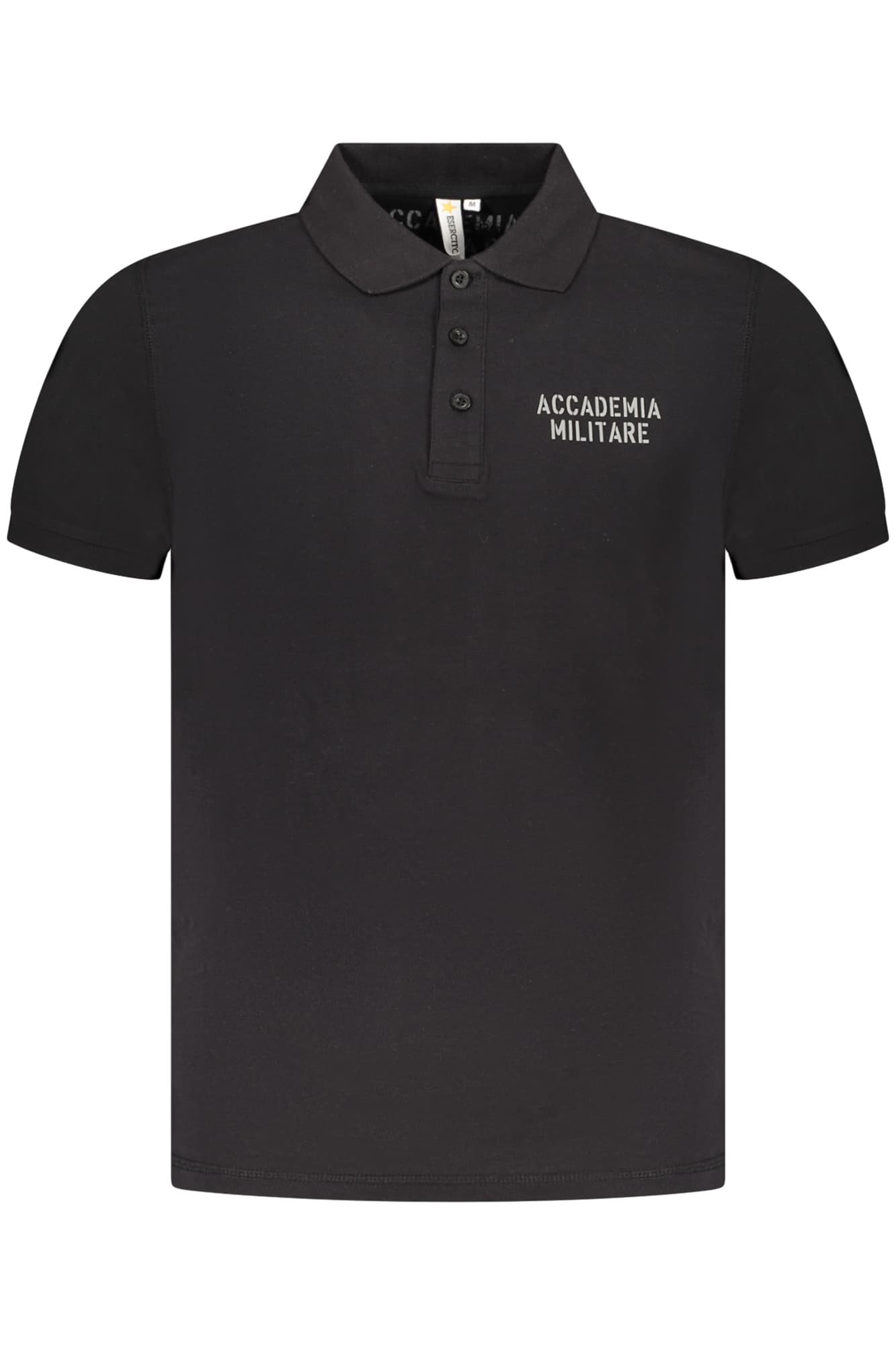 ACCADEMIA MILITARE POLO MANICHE CORTE UOMO NERO - Immagine 1