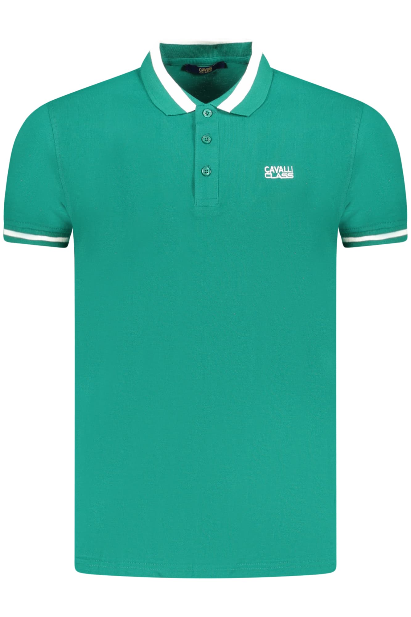 CAVALLI CLASS POLO MANICHE CORTE UOMO VERDE - Immagine 1