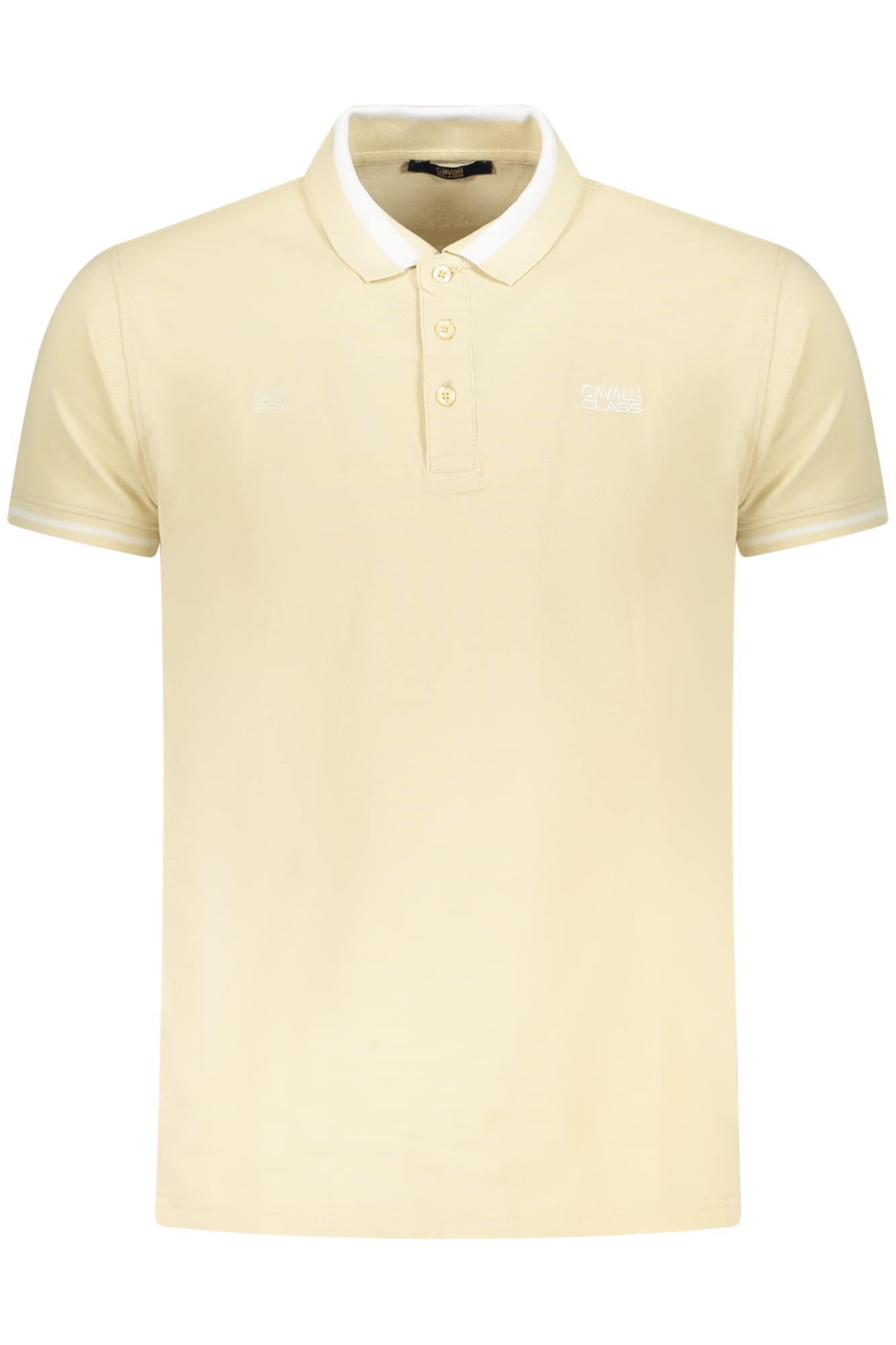 CAVALLI CLASS POLO MANICHE CORTE UOMO BEIGE - Immagine 1