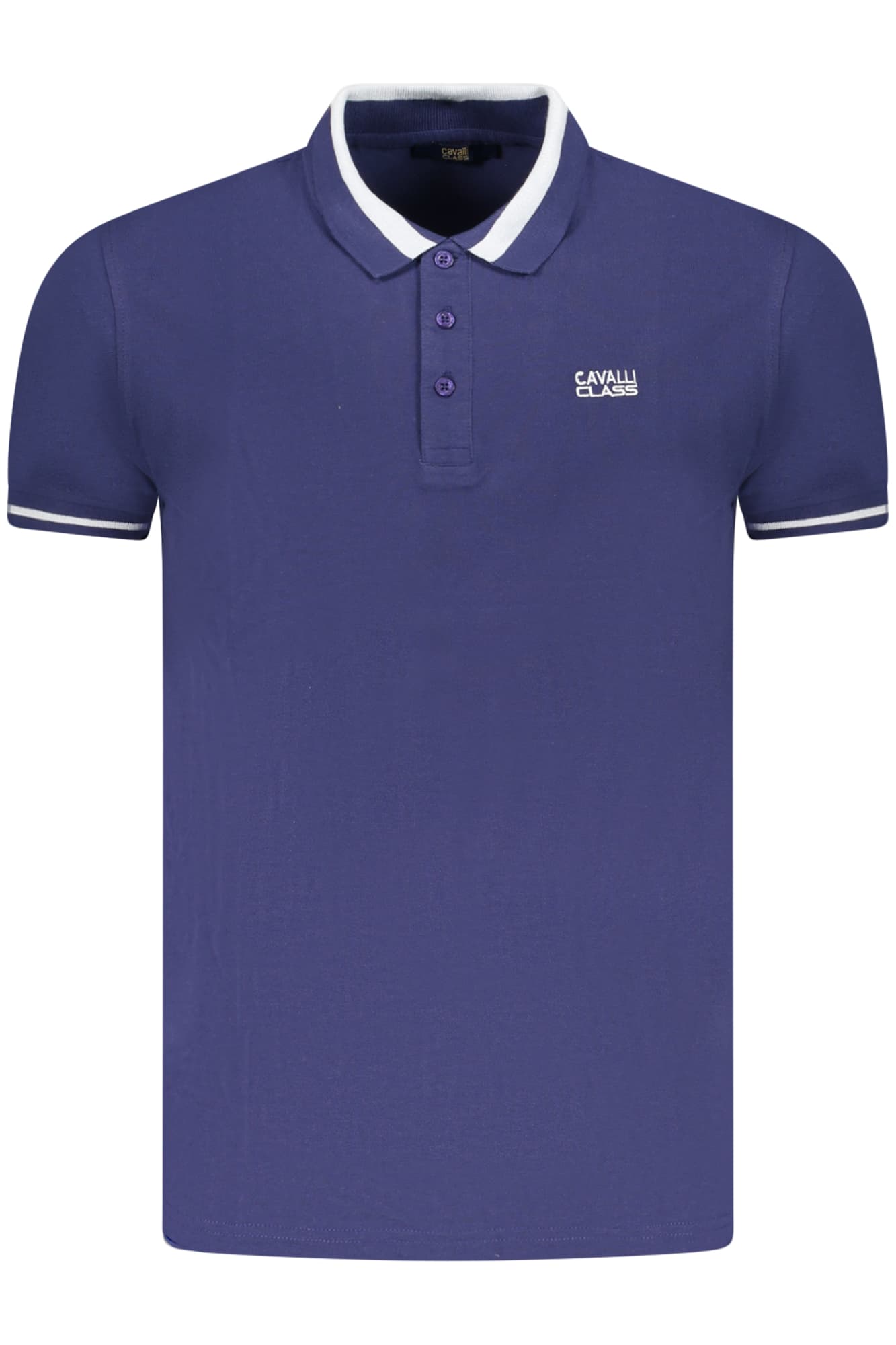 CAVALLI CLASS POLO MANICHE CORTE UOMO BLU - Immagine 1