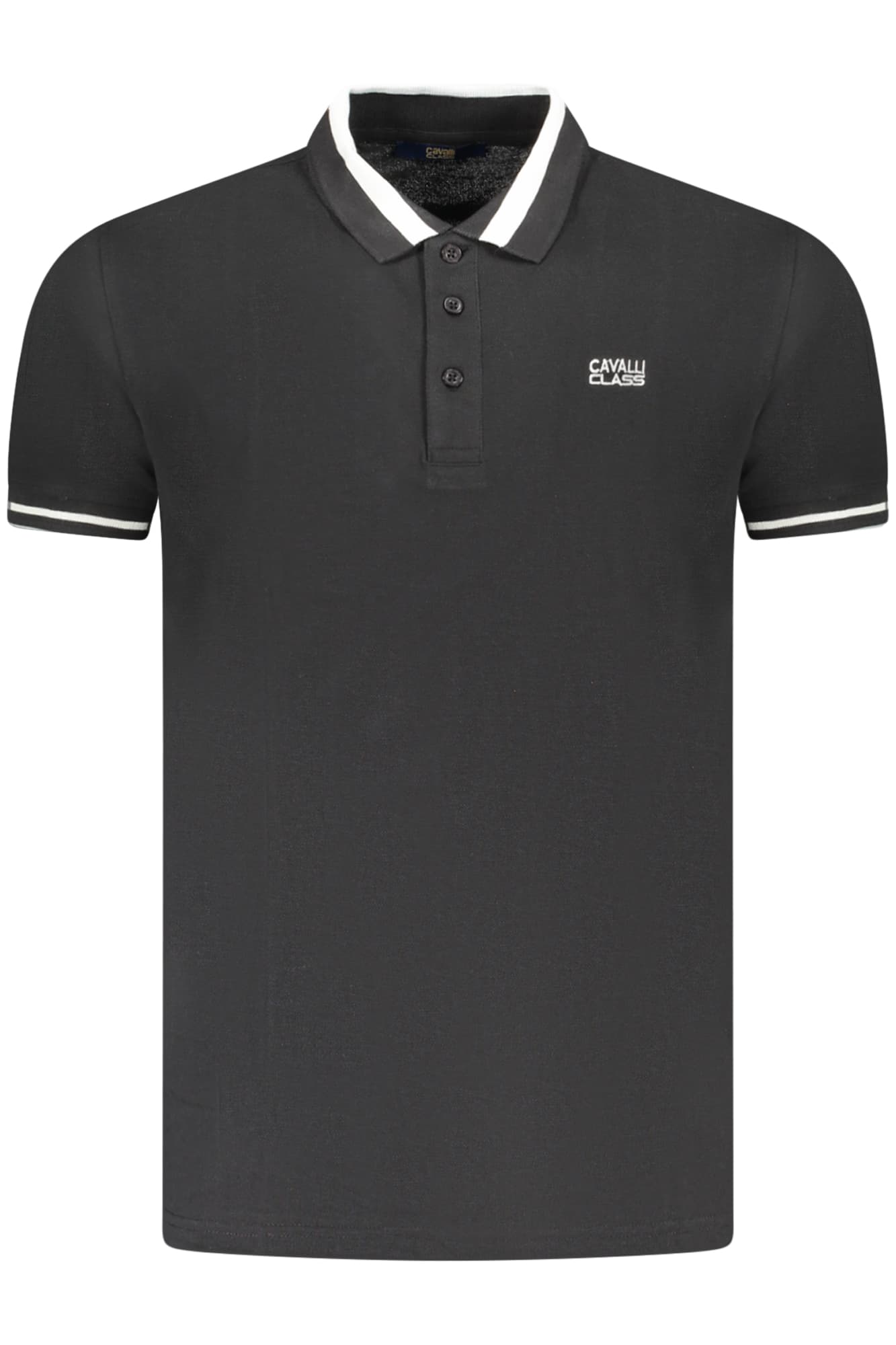 CAVALLI CLASS POLO MANICHE CORTE UOMO NERO - Immagine 1