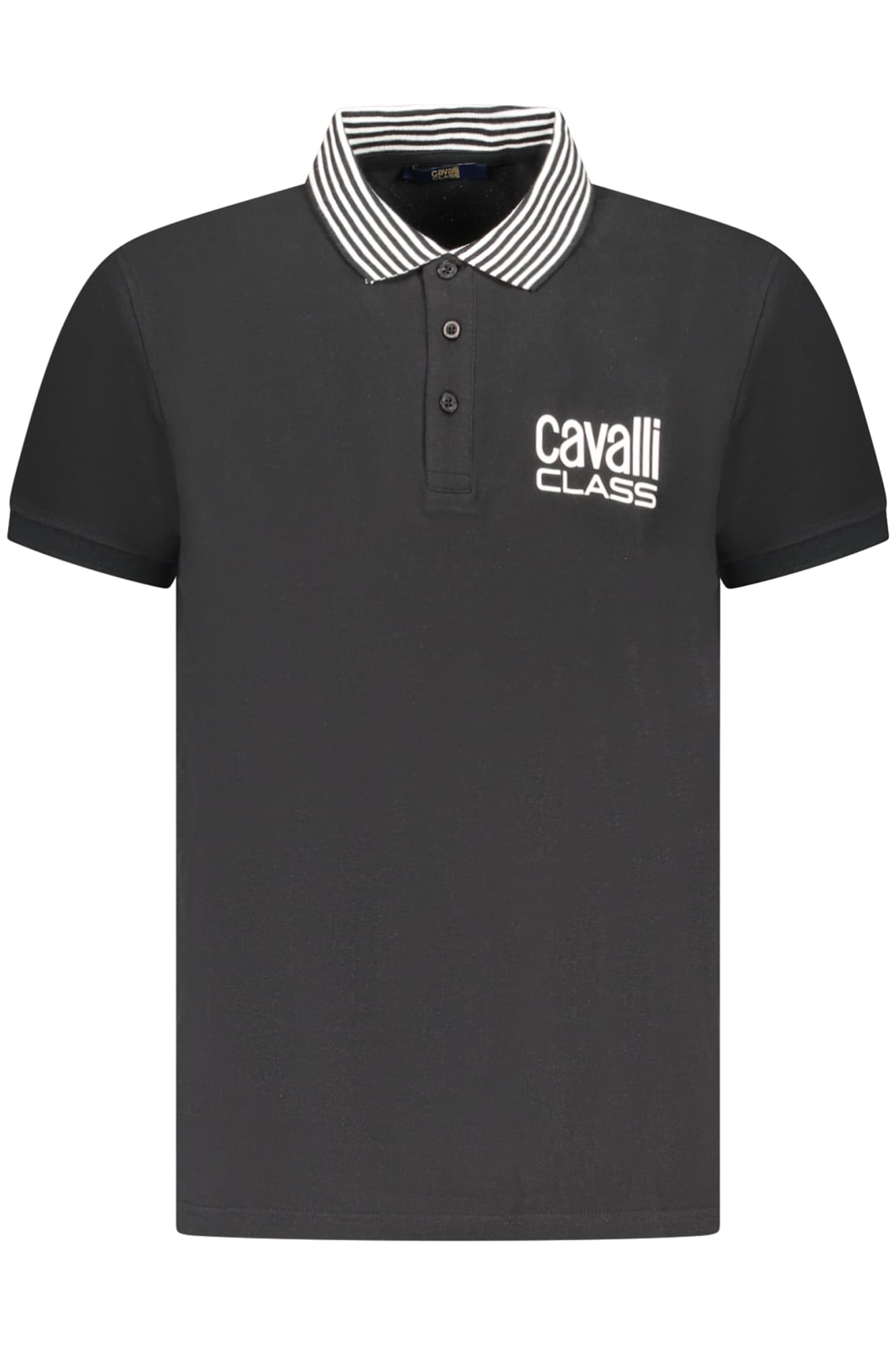 CAVALLI CLASS POLO MANICHE CORTE UOMO NERO - Immagine 1