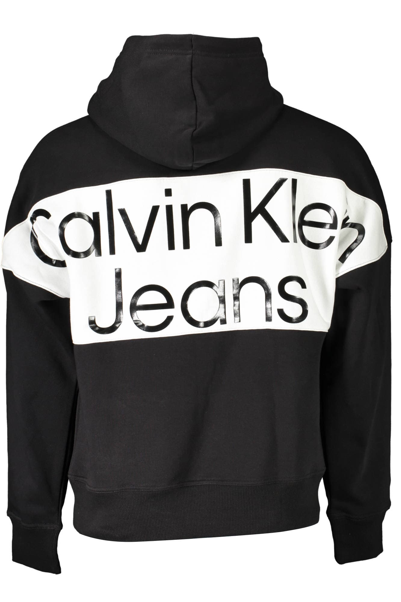 CALVIN KLEIN FELPA SENZA ZIP UOMO NERO - Miniatura 2
