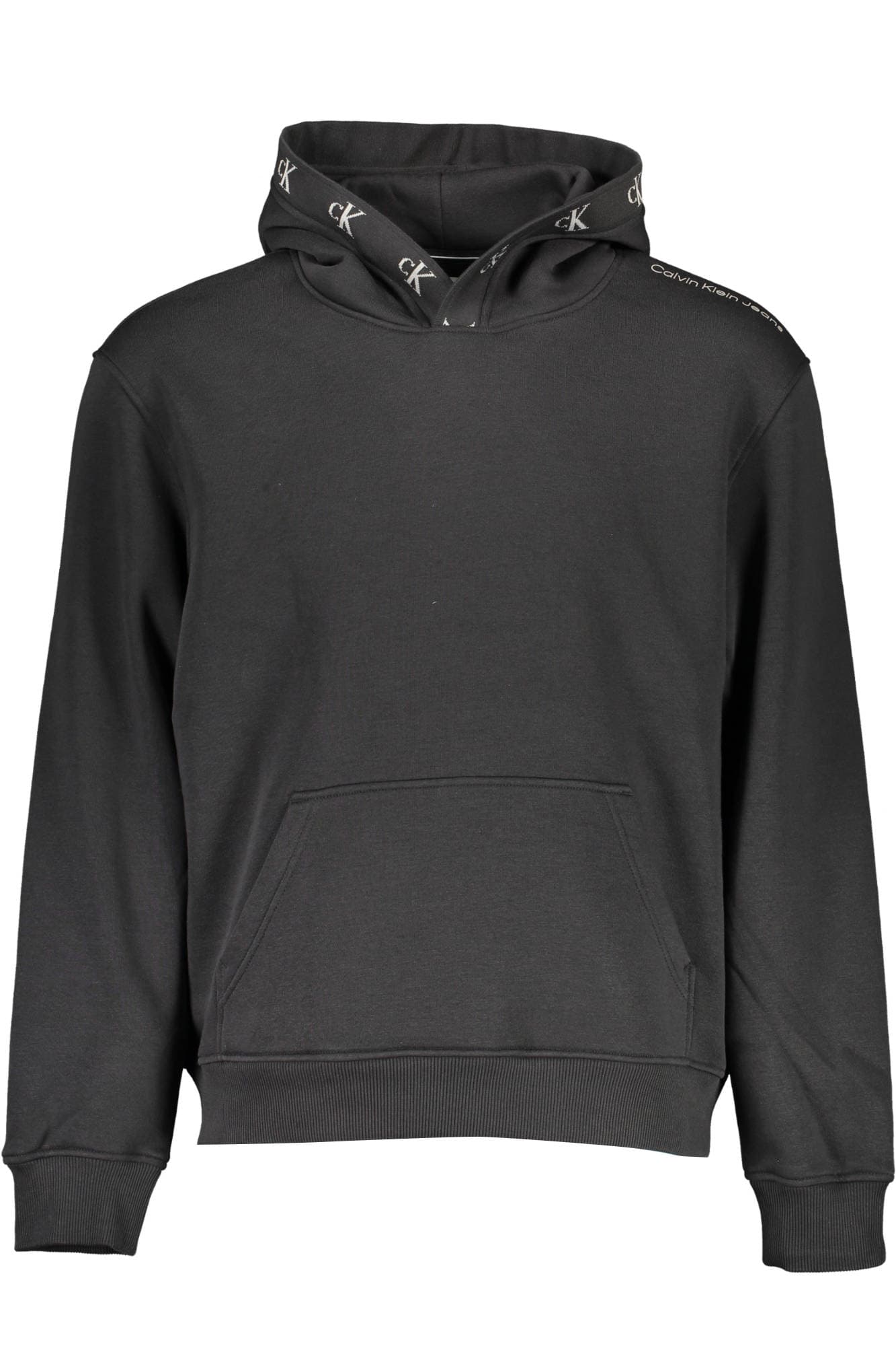 CALVIN KLEIN FELPA SENZA ZIP UOMO NERO - Immagine 1