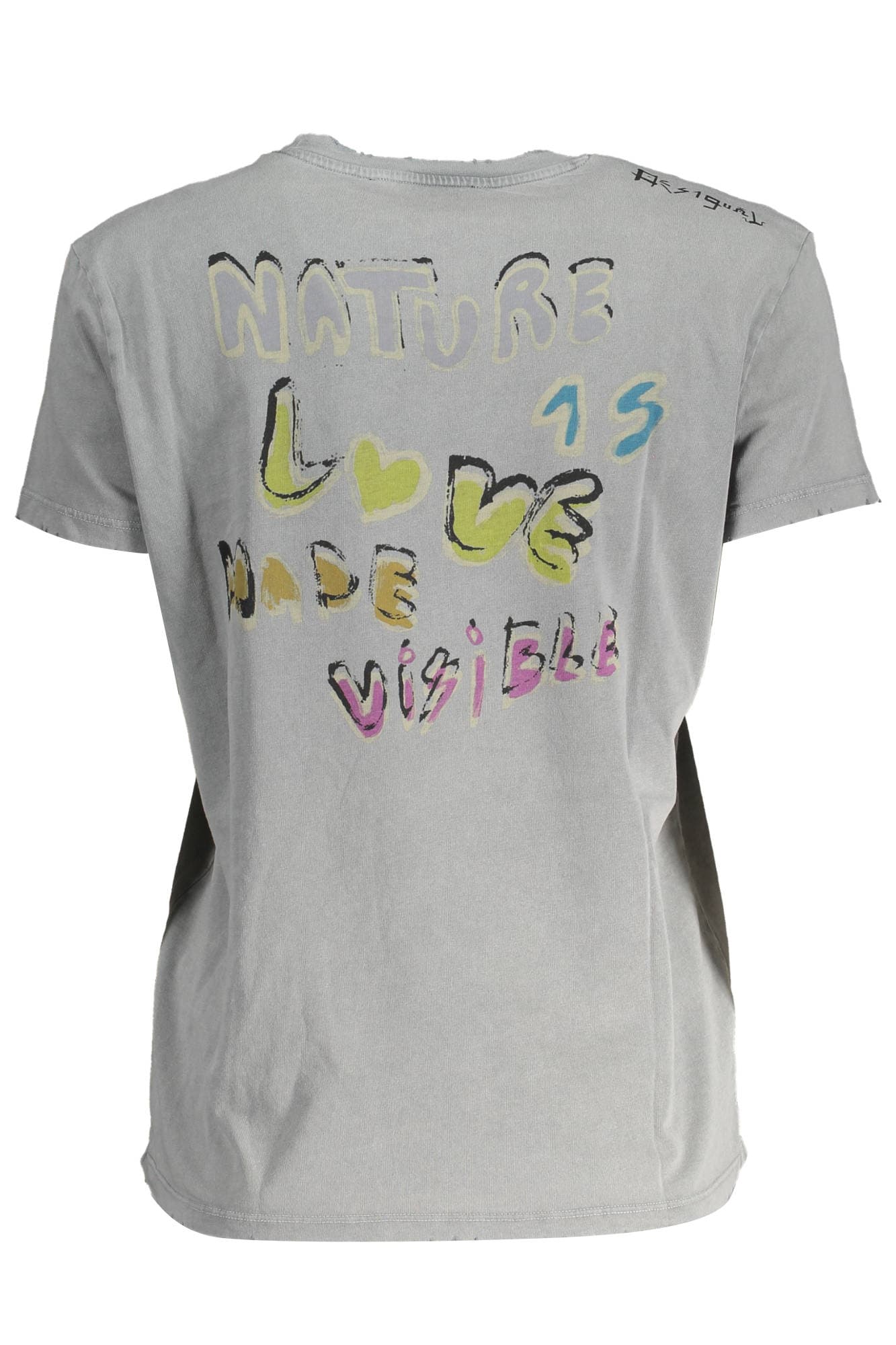 DESIGUAL T-SHIRT MANICHE CORTE DONNA GRIGIO - Miniatura 2
