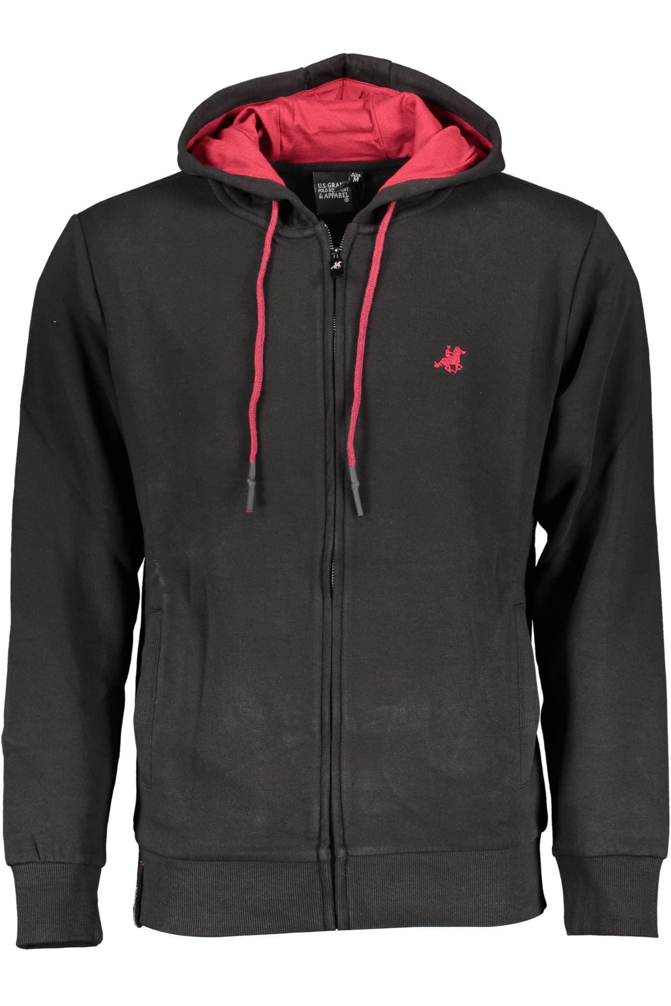 U.S. GRAND FELPA CON ZIP UOMO NERO - Immagine 1