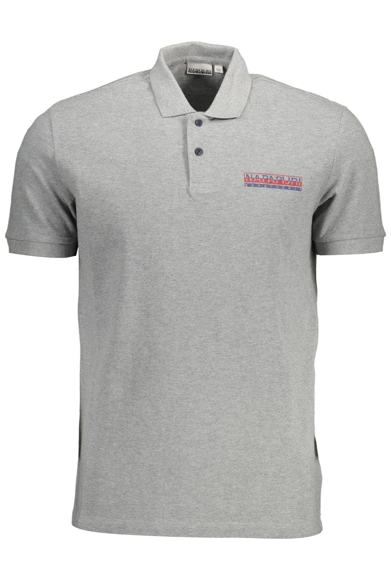 NAPAPIJRI POLO MANICHE CORTE UOMO GRIGIO - Immagine 1