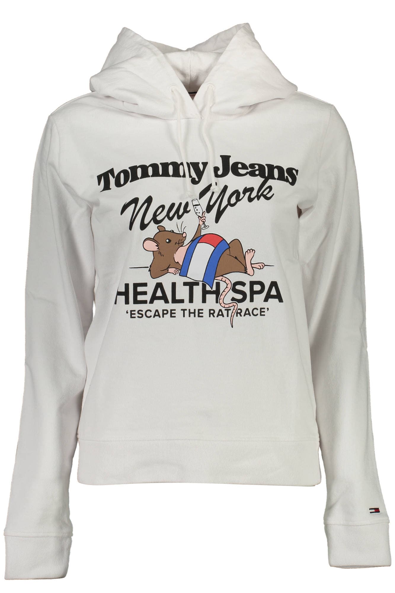 TOMMY HILFIGER FELPA SENZA ZIP DONNA BIANCO - Immagine principale