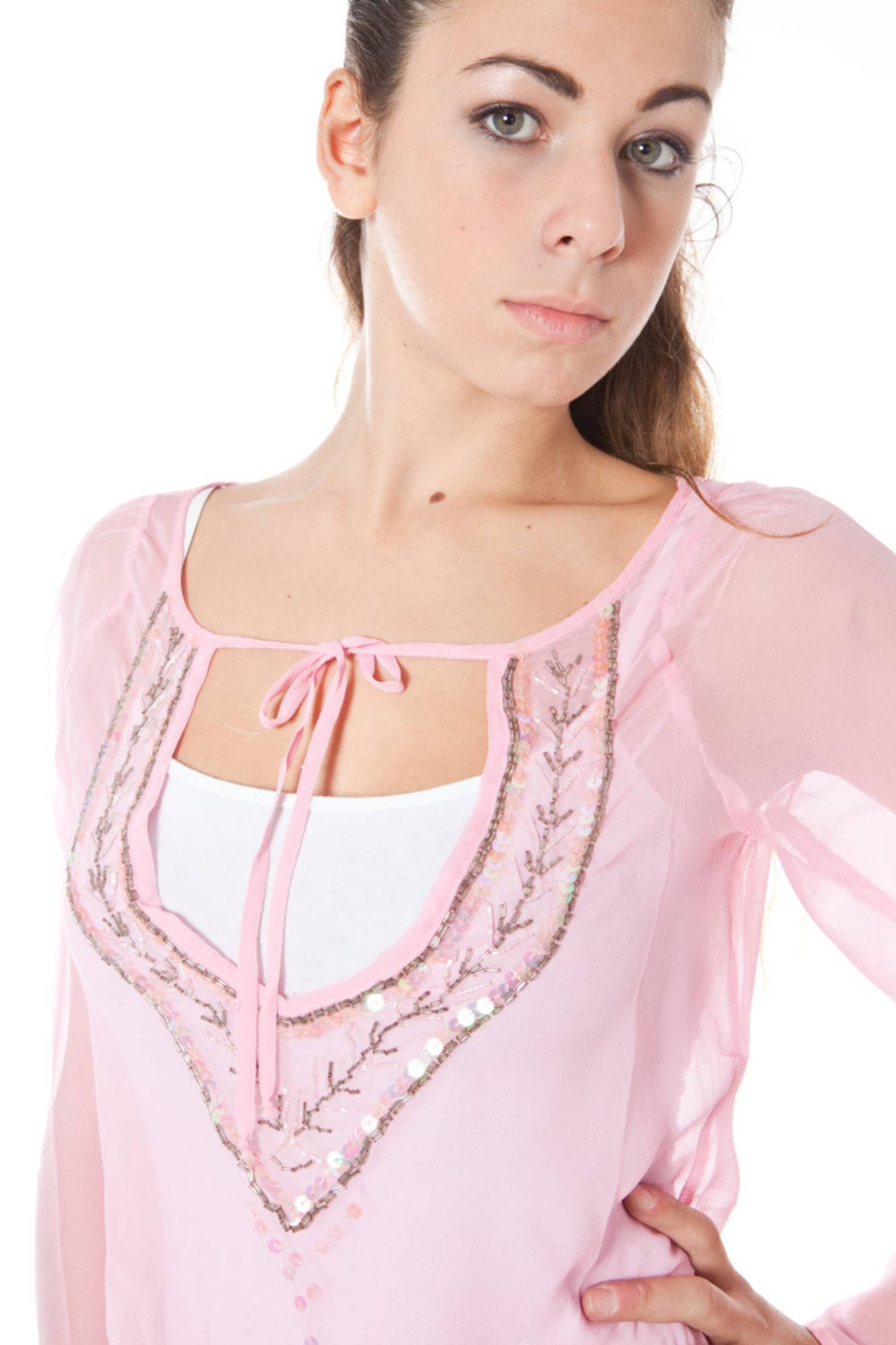 PHARD T-SHIRT MANICHE LUNGHE DONNA ROSA - Miniatura 2