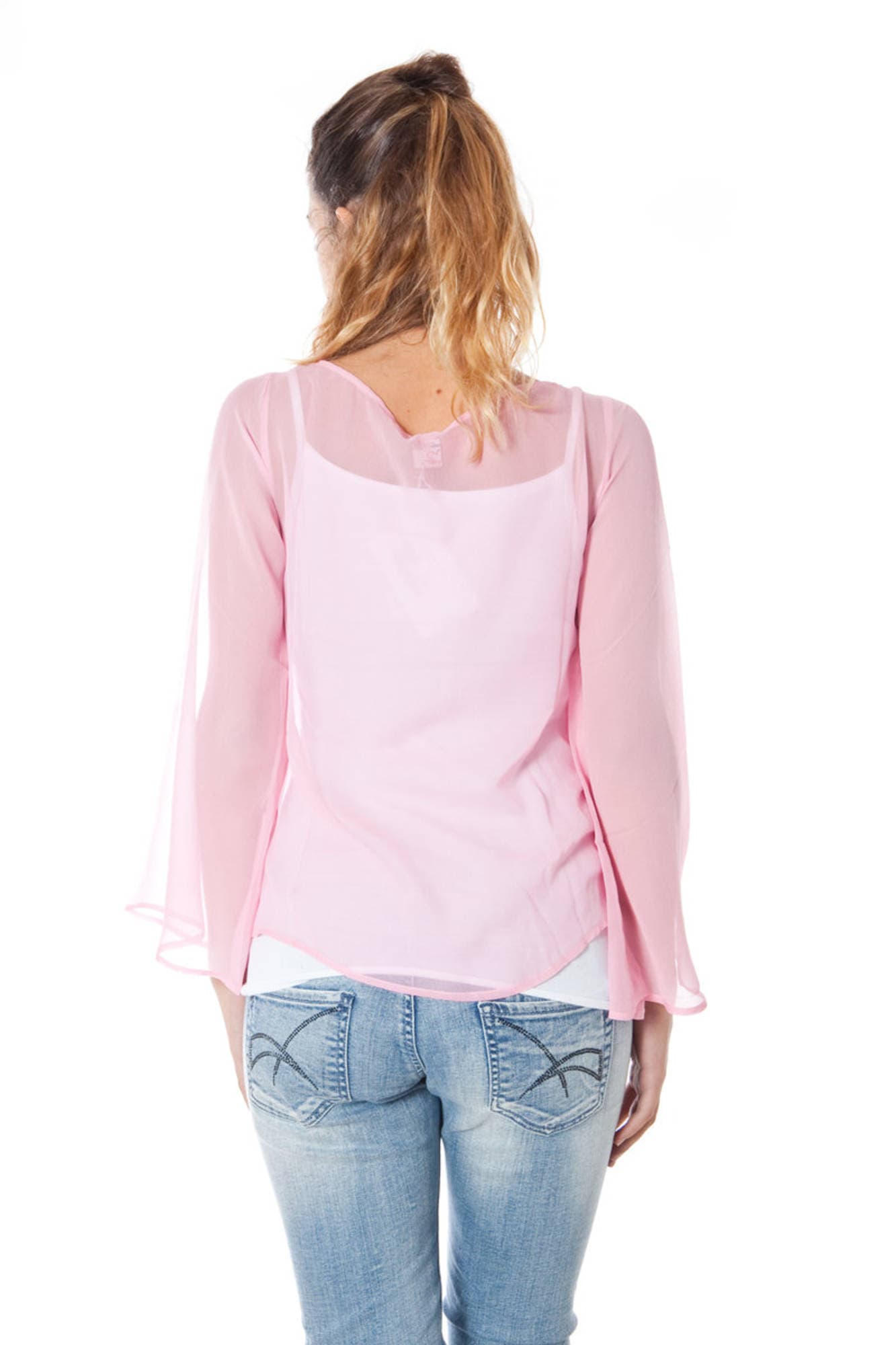 PHARD T-SHIRT MANICHE LUNGHE DONNA ROSA - Miniatura 3