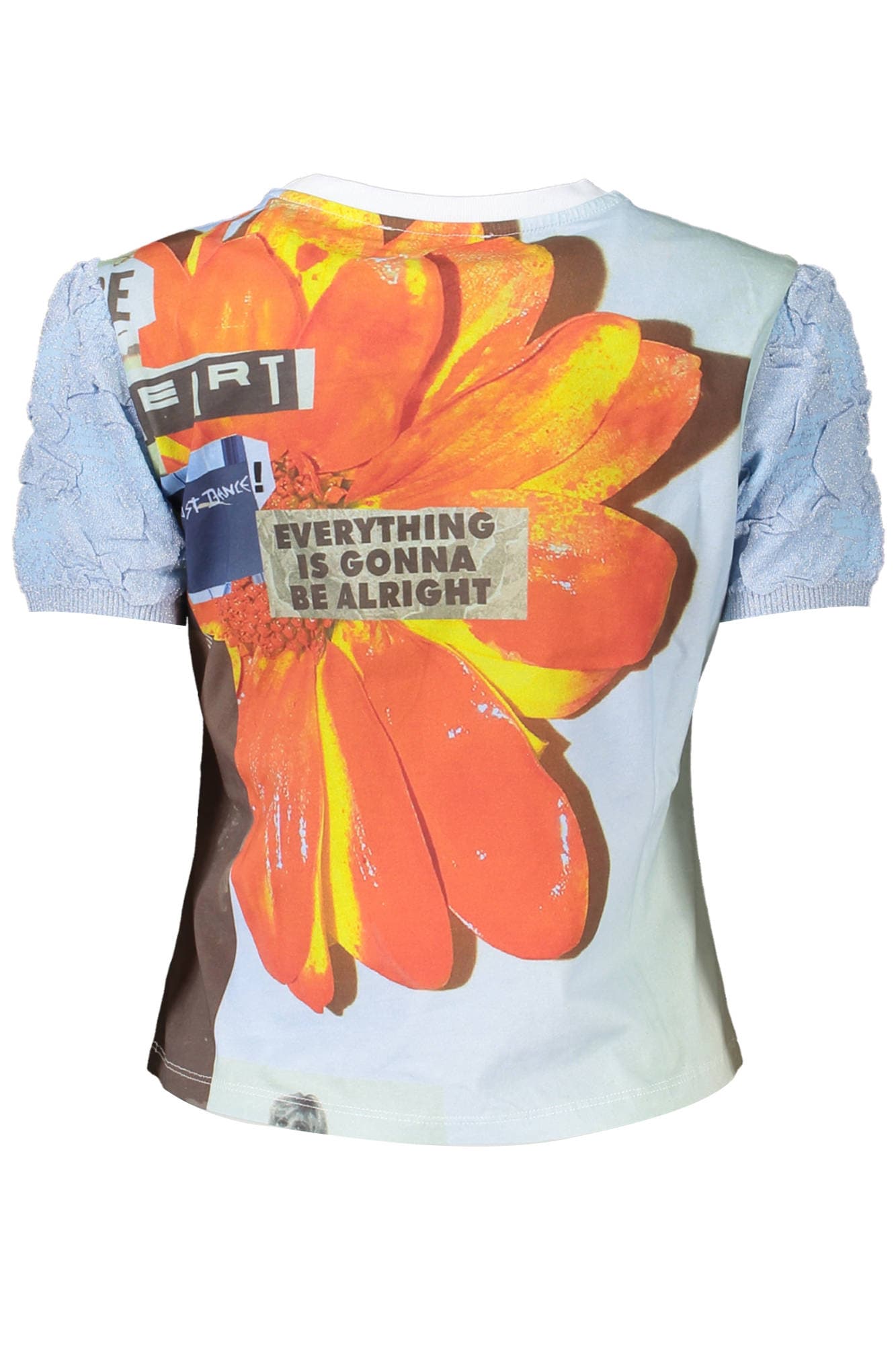 DESIGUAL T-SHIRT MANICHE CORTE DONNA AZZURRO - Miniatura 2