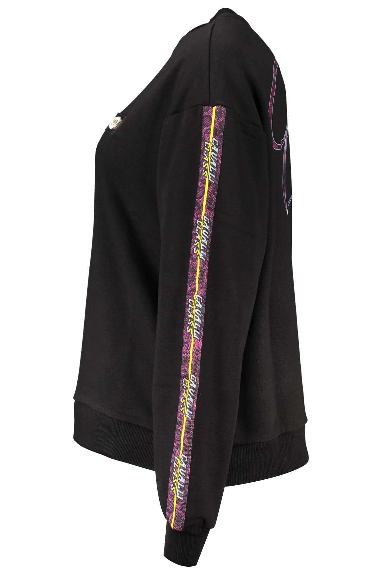 CAVALLI CLASS FELPA SENZA ZIP DONNA NERO - Miniatura 3