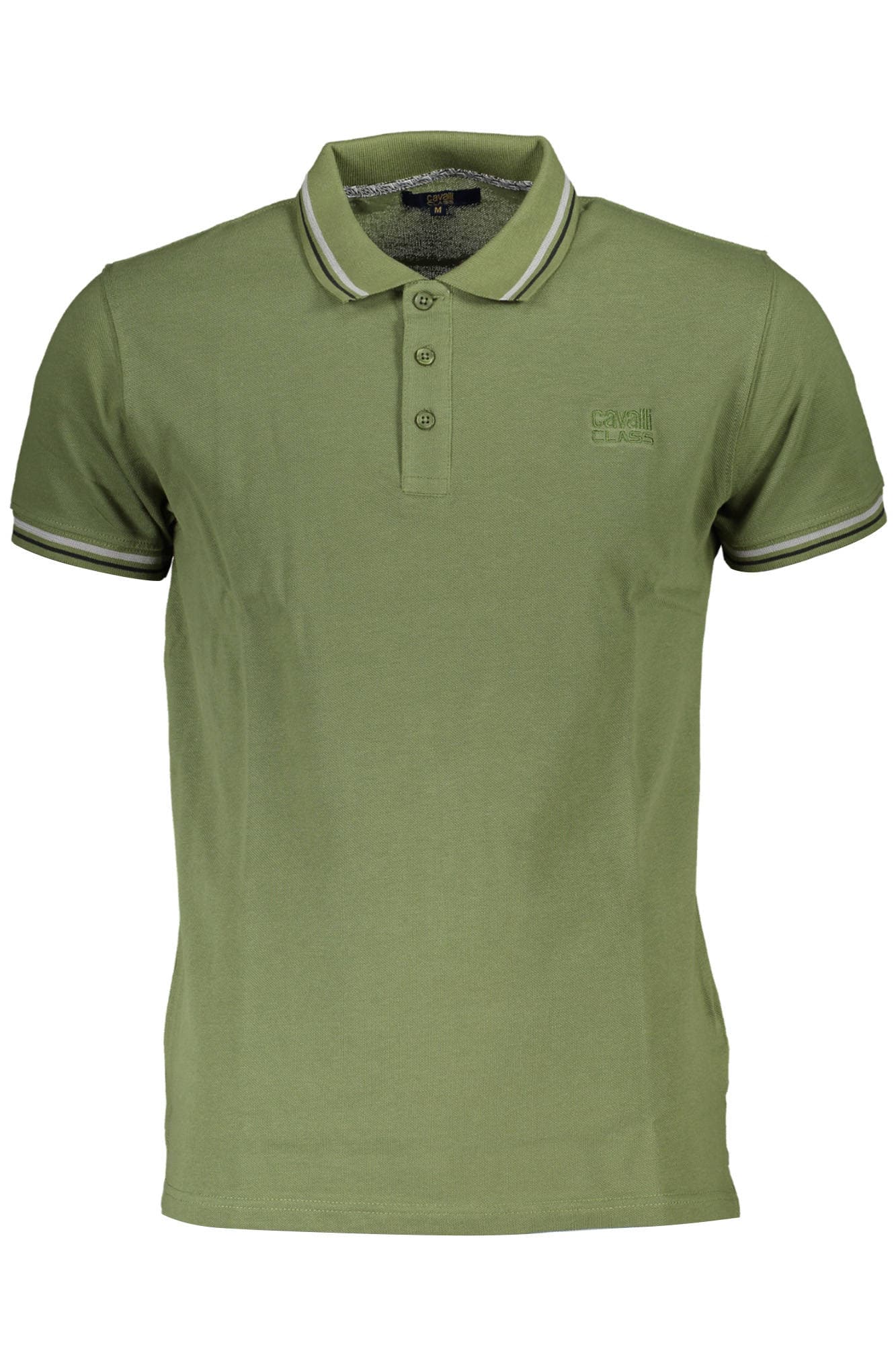 CAVALLI CLASS POLO MANICHE CORTE UOMO VERDE - Immagine 1